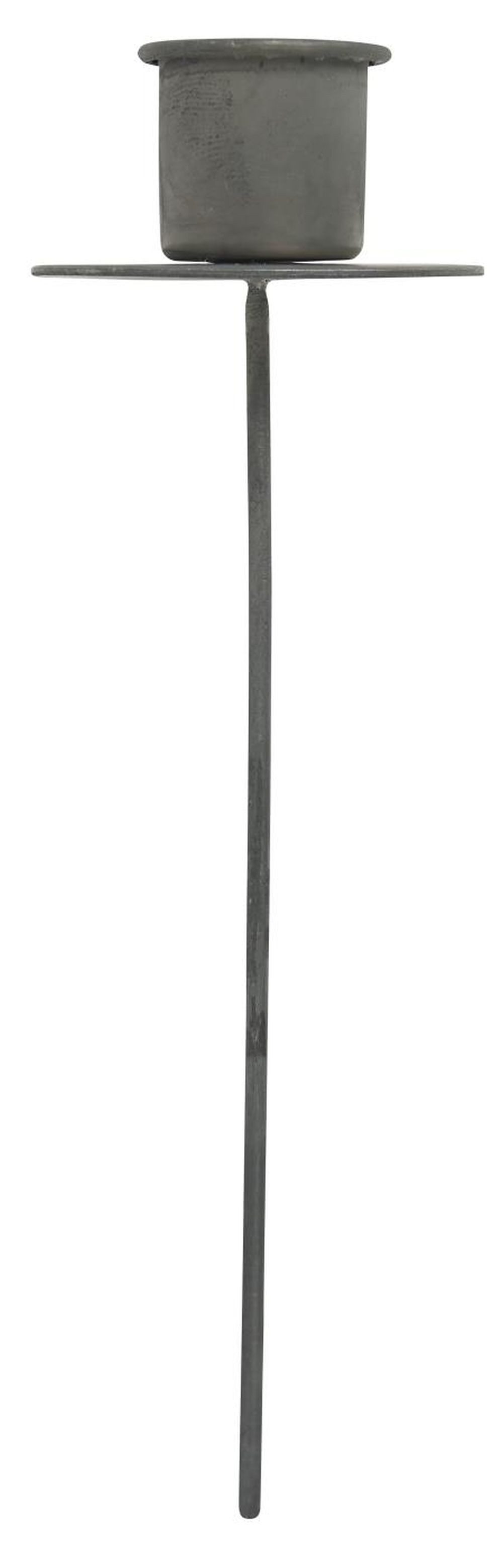 Ib Laursen Kerzenständer Ib Laursen Kerzenhalter, Spieß für Stabkerzen Grau Weiß H 15xØ4cm, Zink, rostfrei,dekorativ, für Stabkerzen, versch. Farben