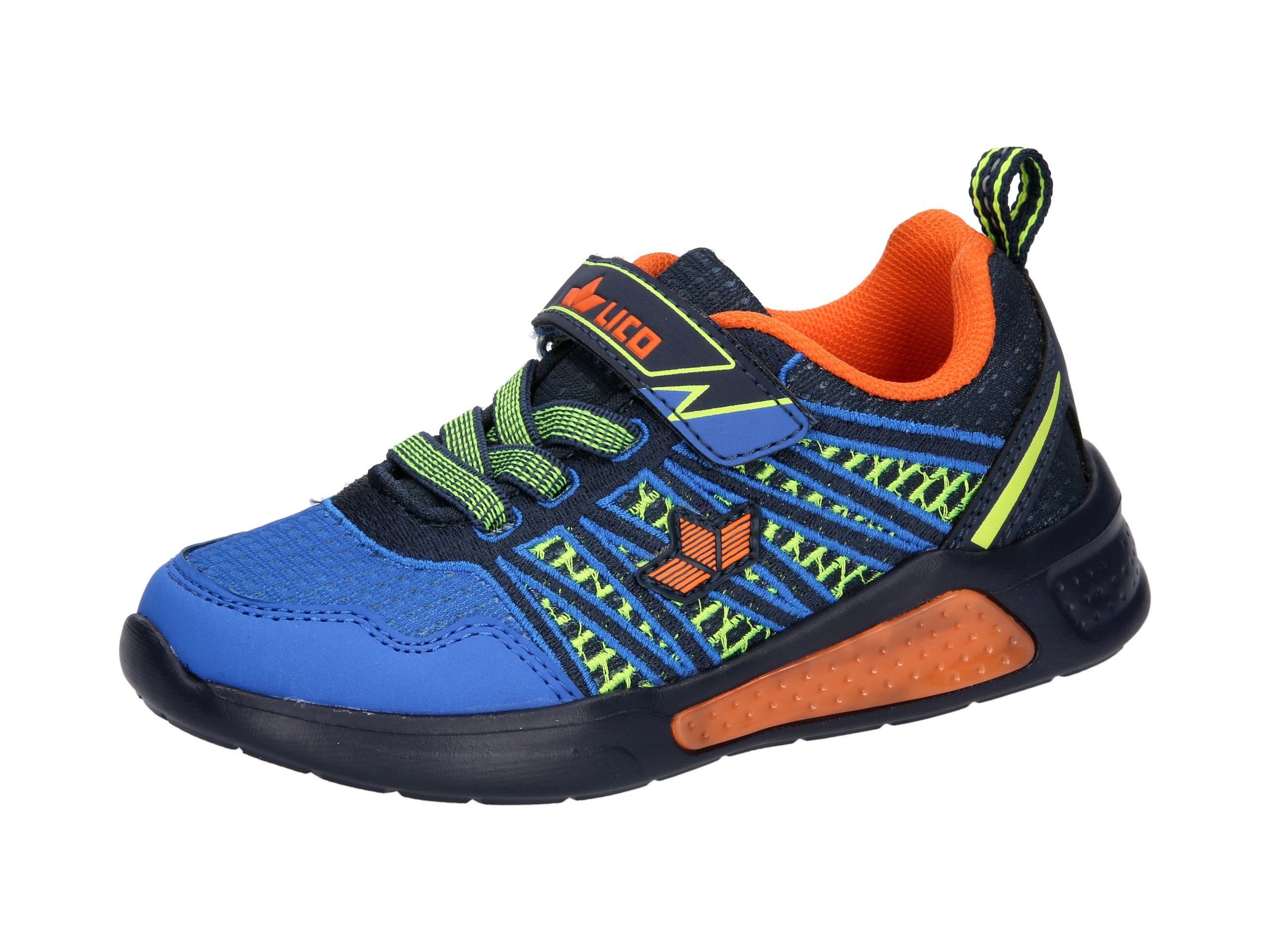 Lico Blinky Boy sneakers voor jongens, Oranje Marine Geel, 28 EU
