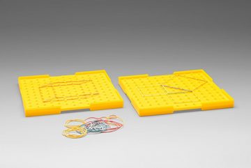 Wissner® aktiv lernen Lernspielzeug Geometriebrett groß doppelseitig (Gelb), Geobrett RE-Plastic® (50-St), RE-Plastic®