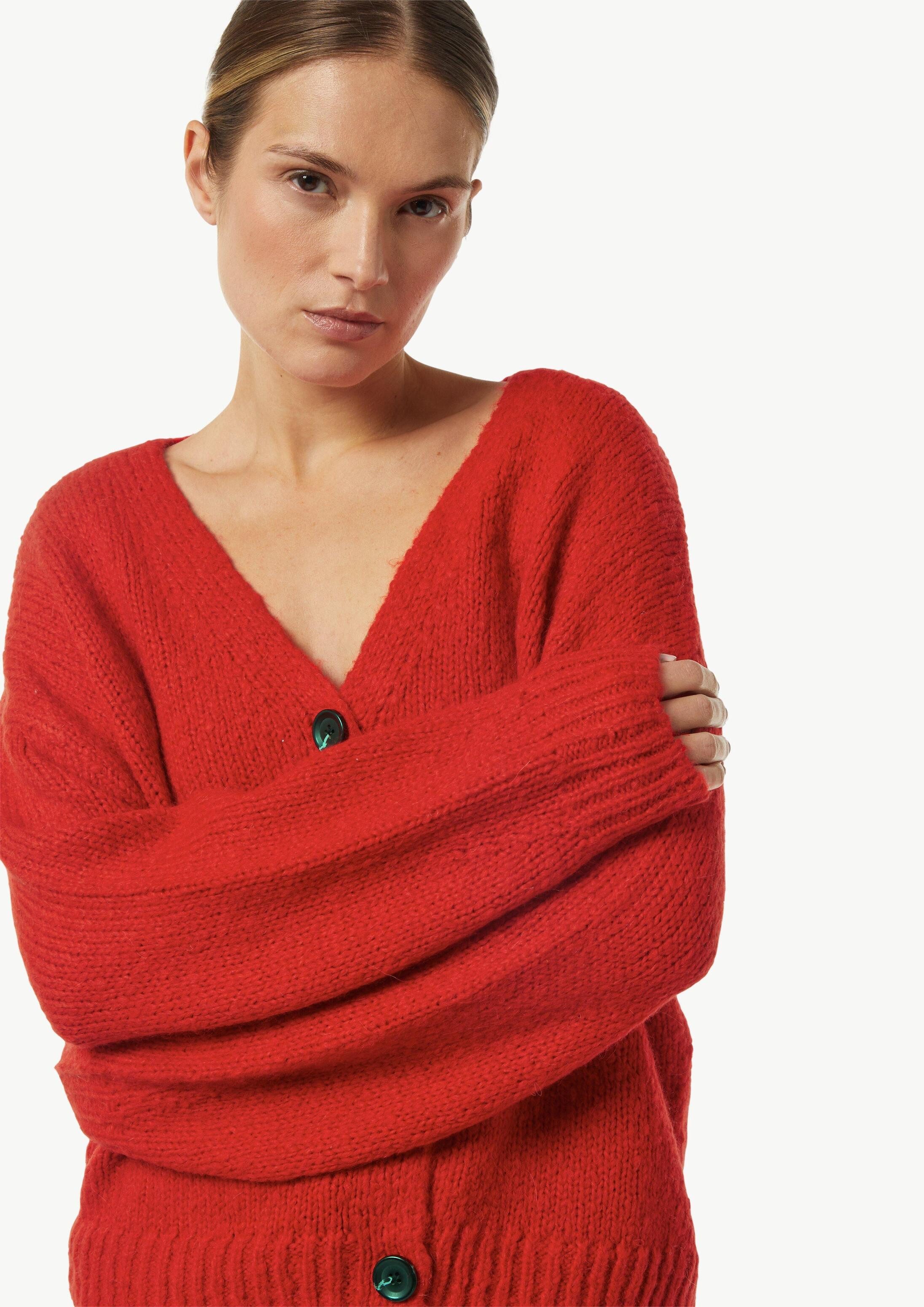 comma Cardigan Strickjacke Weiche Strickjacke aus Alpakamix