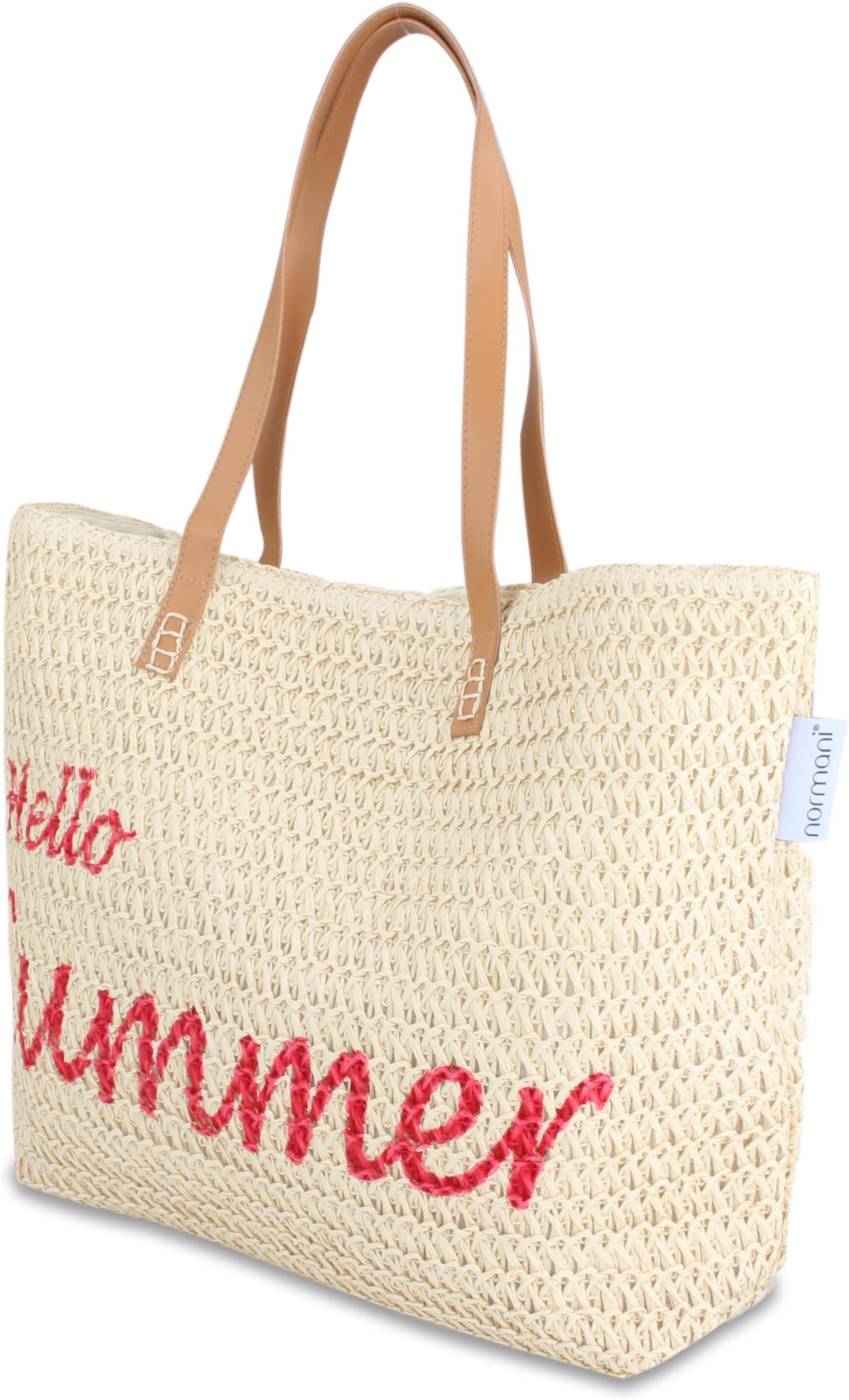 Summer Hello Henkeltasche normani Bequeme Schultertasche als Strandtasche tragbar Strandtasche, Sommer-Umhängetasche,