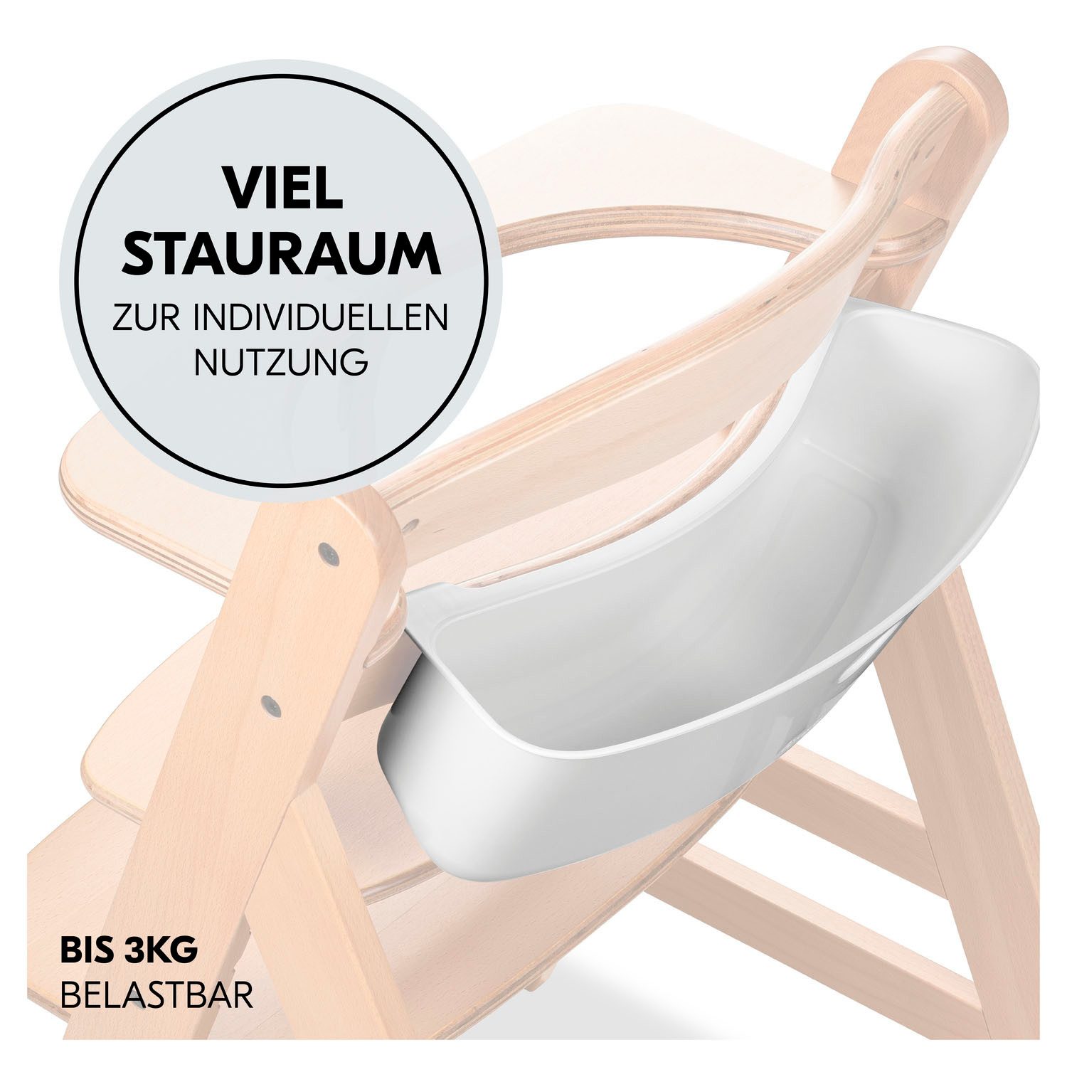 Hauck Aufbewahrungsbox Highchair Box S, Disney Pooh White, für Hochstühle