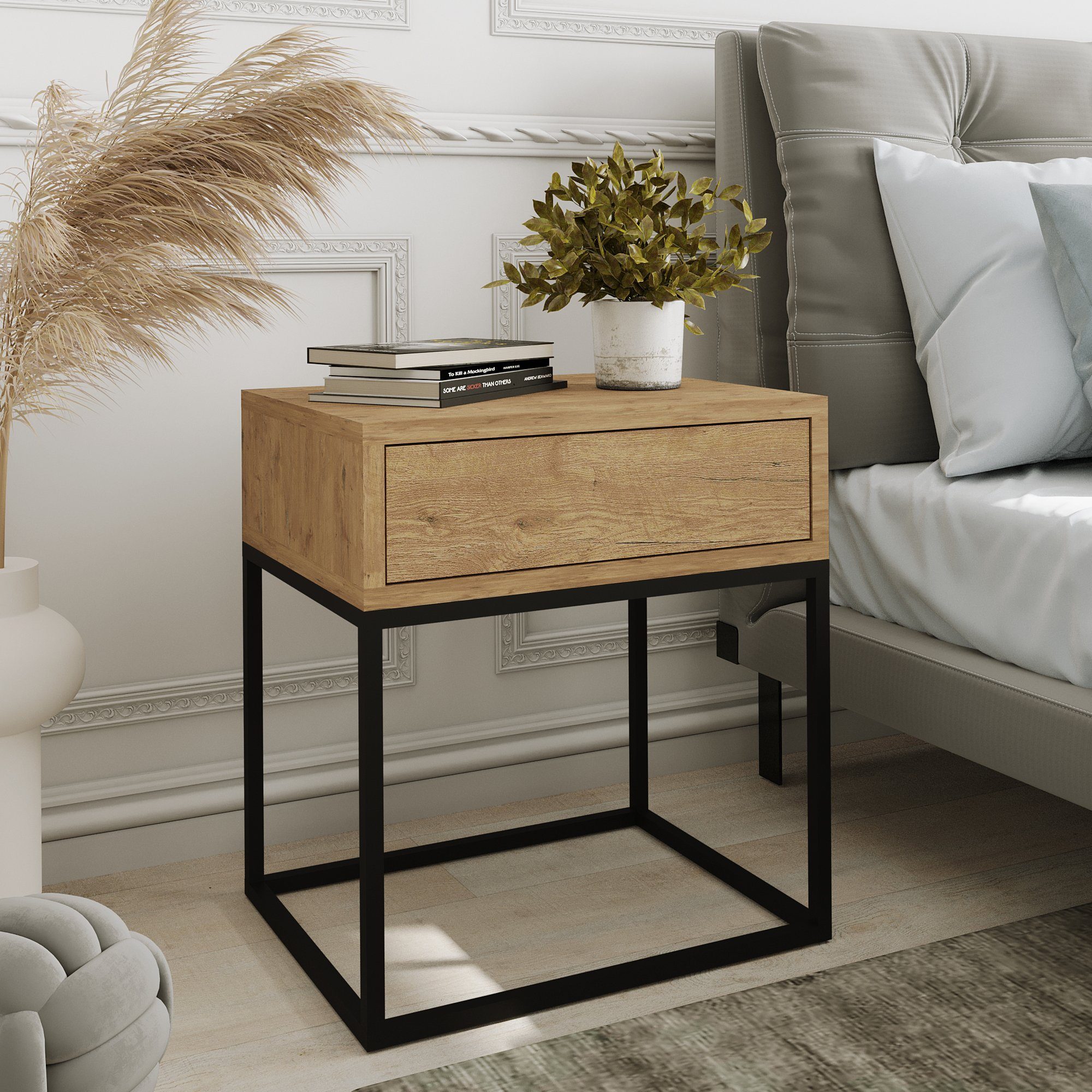 Beautysofa Nachttisch Kay (1 Schublade, 45 günstig online kaufen