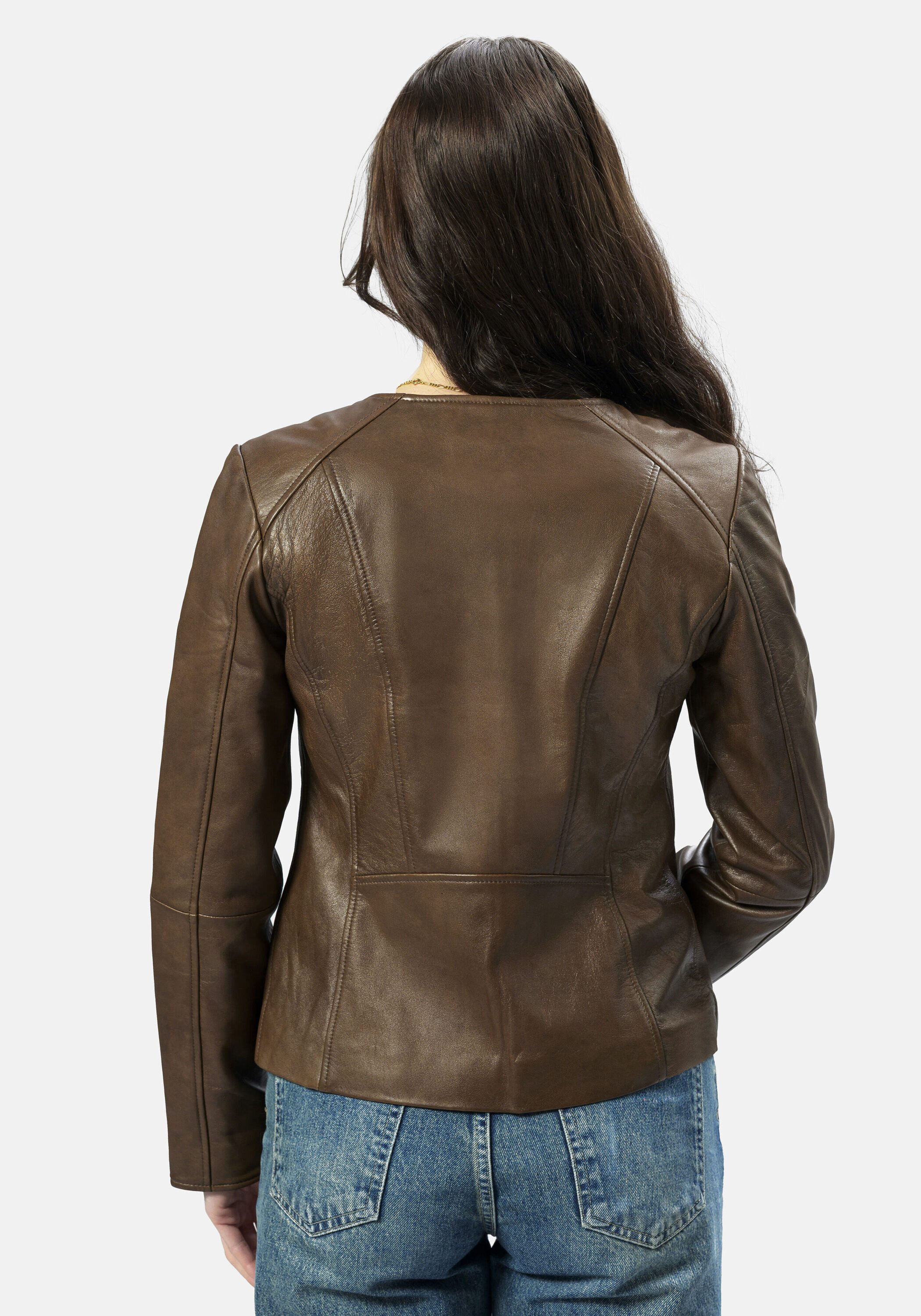 18N62 Lederjacke NEGIVETTE (1-St) aus weichem Leder