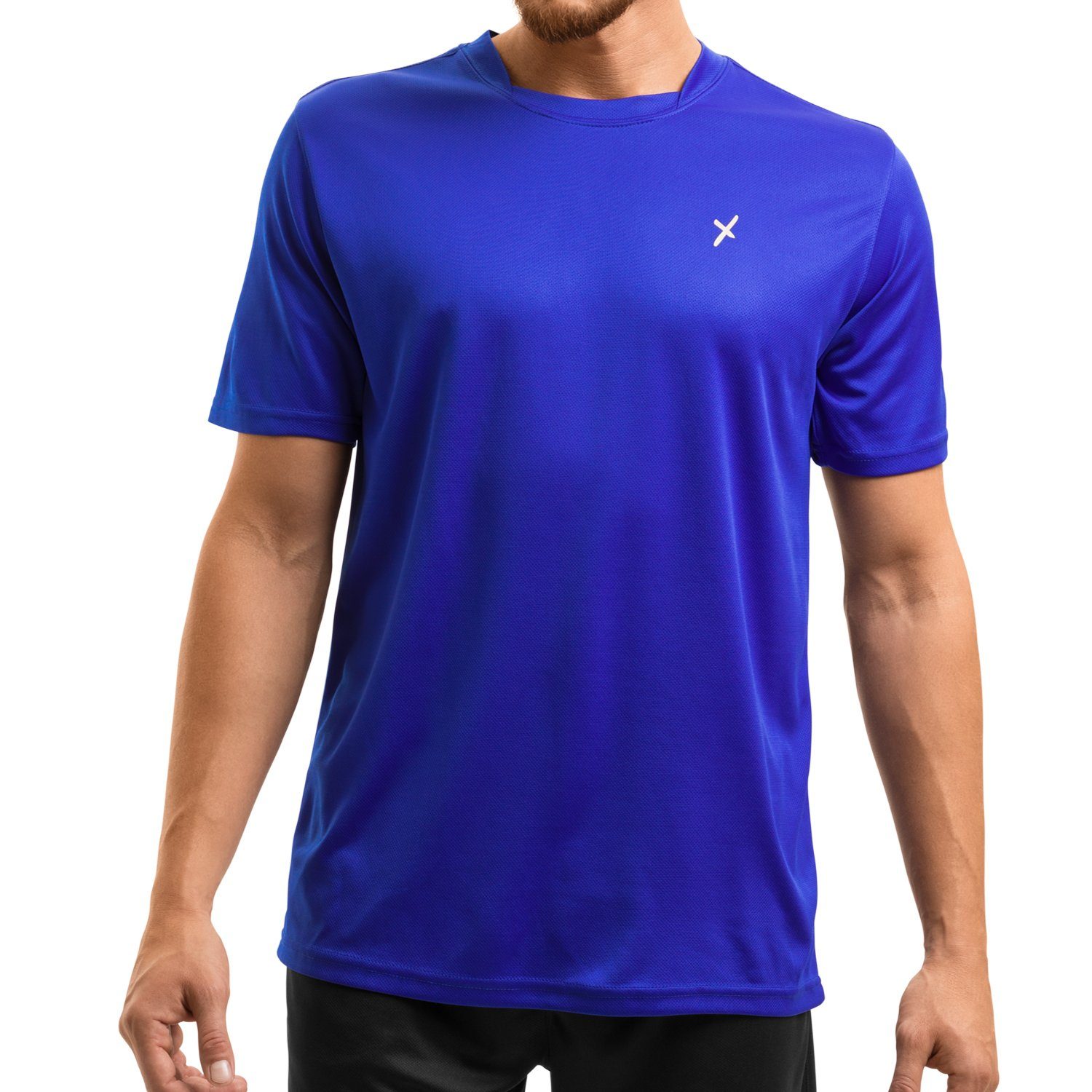 Herren Royalblau piqué Sportswear CFLEX Sport Fitness Collection T-Shirt Shirt Trainingsshirt