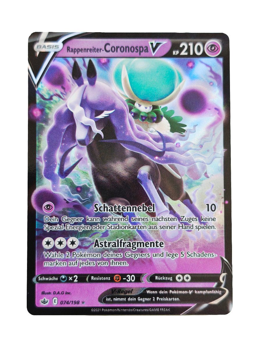 The Pokémon Company International Spiel Pokemon Karte Rappenreiter-Coronospa V 074/198 Ultra Rare