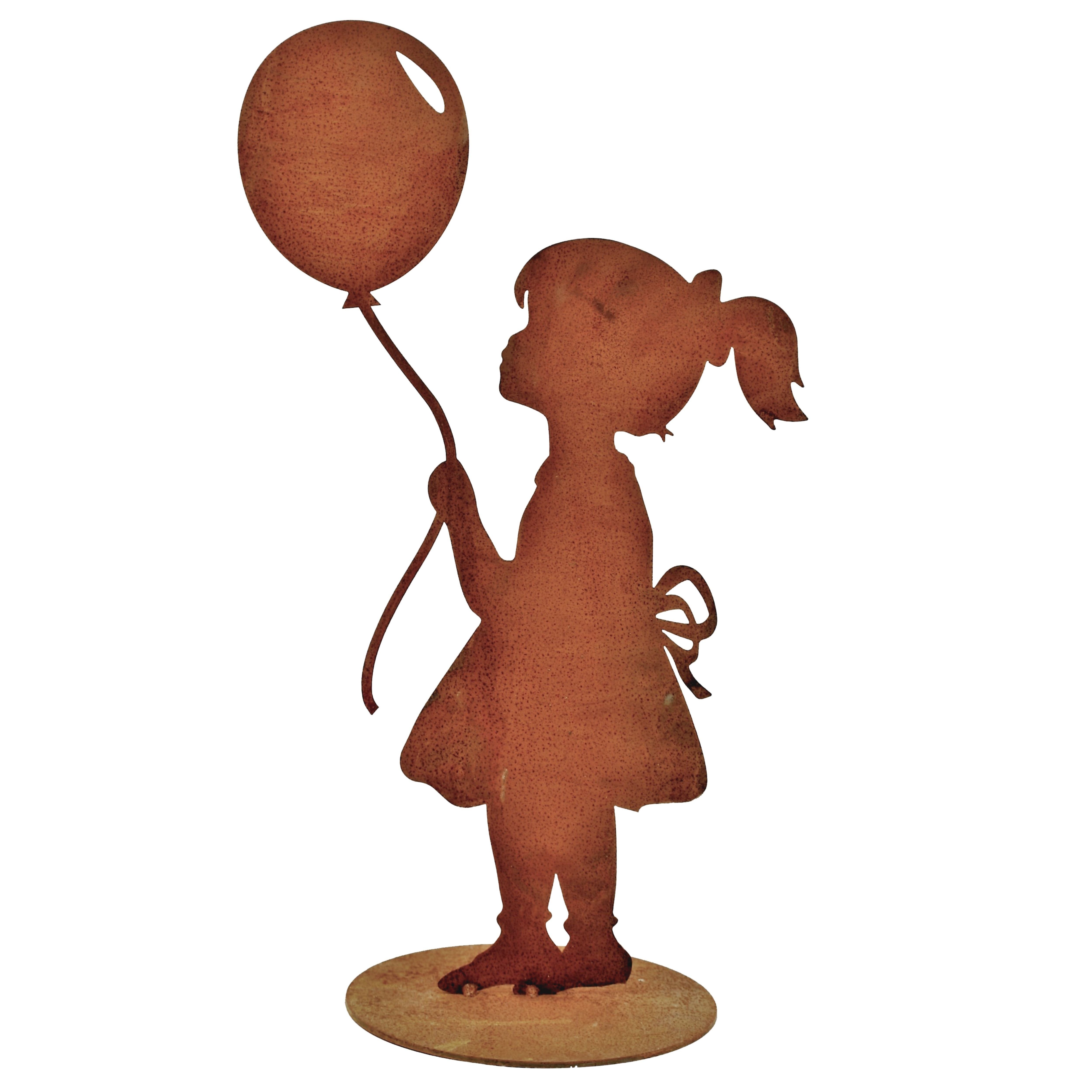 Rostikal Gartenfigur Mädchen Dekofigur Edelrost Gartendeko, günstig online kaufen