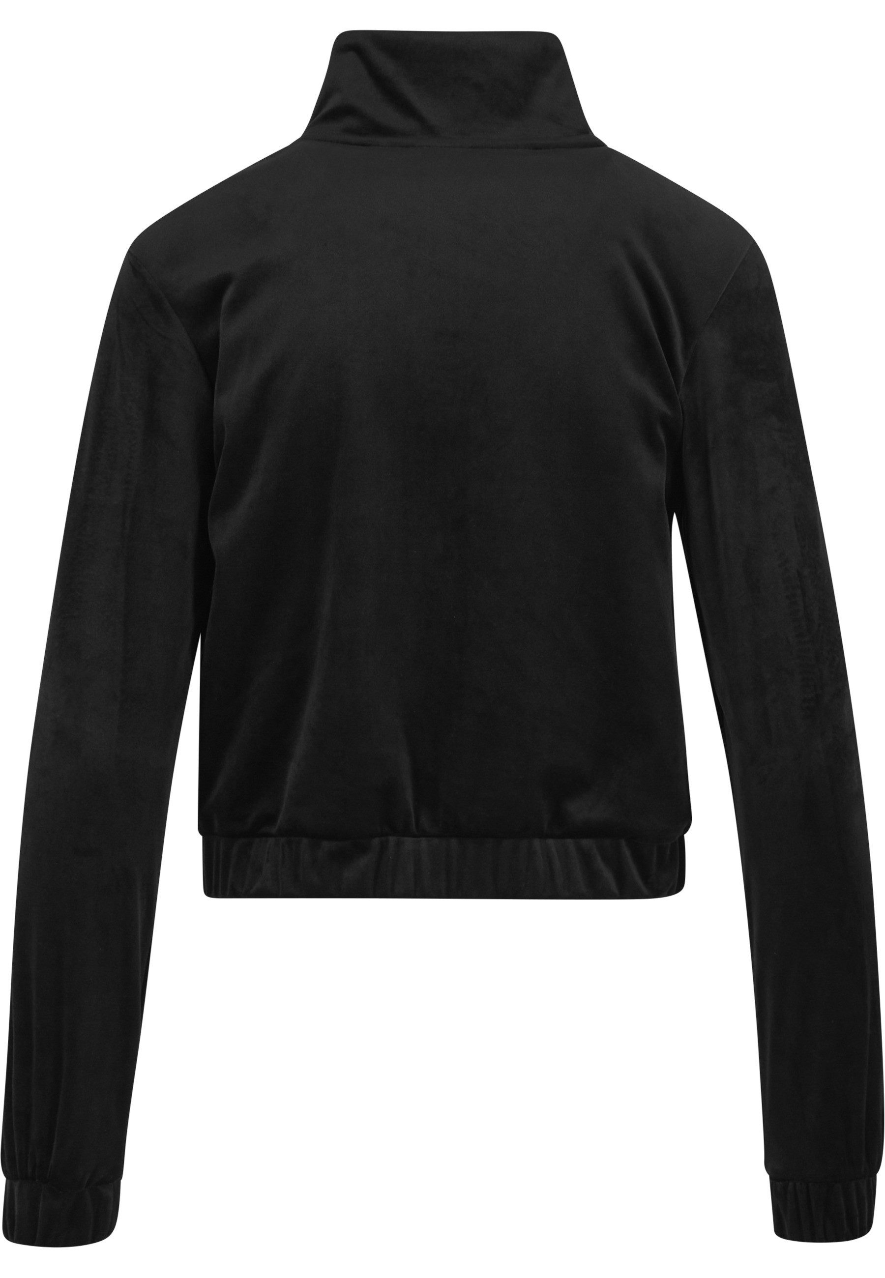 URBAN CLASSICS Langmantel Urban Classics Ladies Short Velvet Track Jacket – Bild 2 von 5