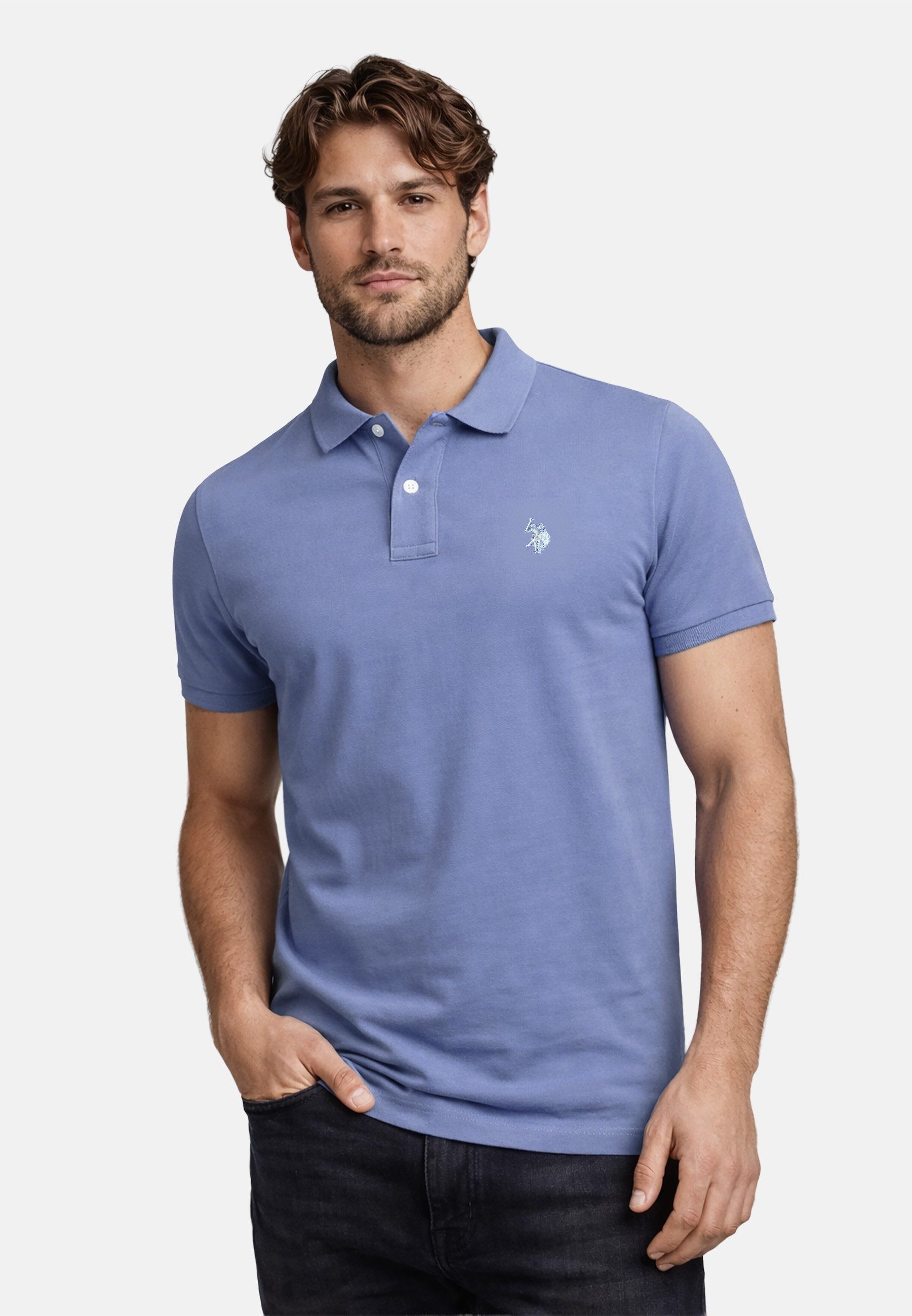 U.S. Polo Assn. Poloshirt USBrodyy – Herren Shirt aus Baumwolle mit Logo-Stickerei 100 % Baumwolle mit klassischem Polokragen und geradem Schnitt