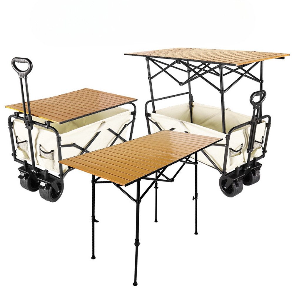 habeig Bollerwagen Tischplatte Faltbar Transportwagen MDF Tischplatte 600D Oxford Stoff, faltbar