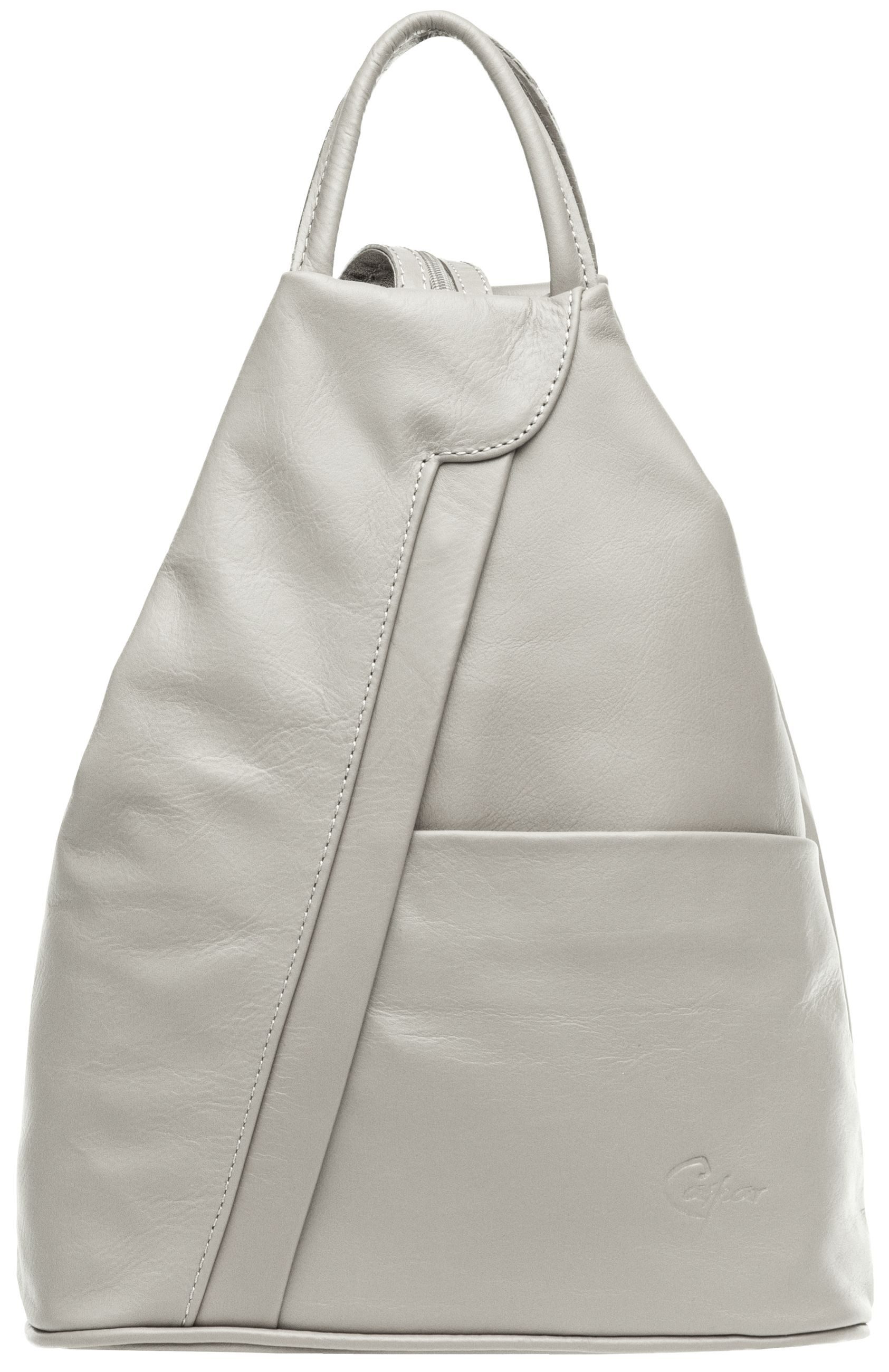 Caspar Cityrucksack 2in1 sportliche Leder Schultertasche - SIGNATURE LINE - Modell No.782