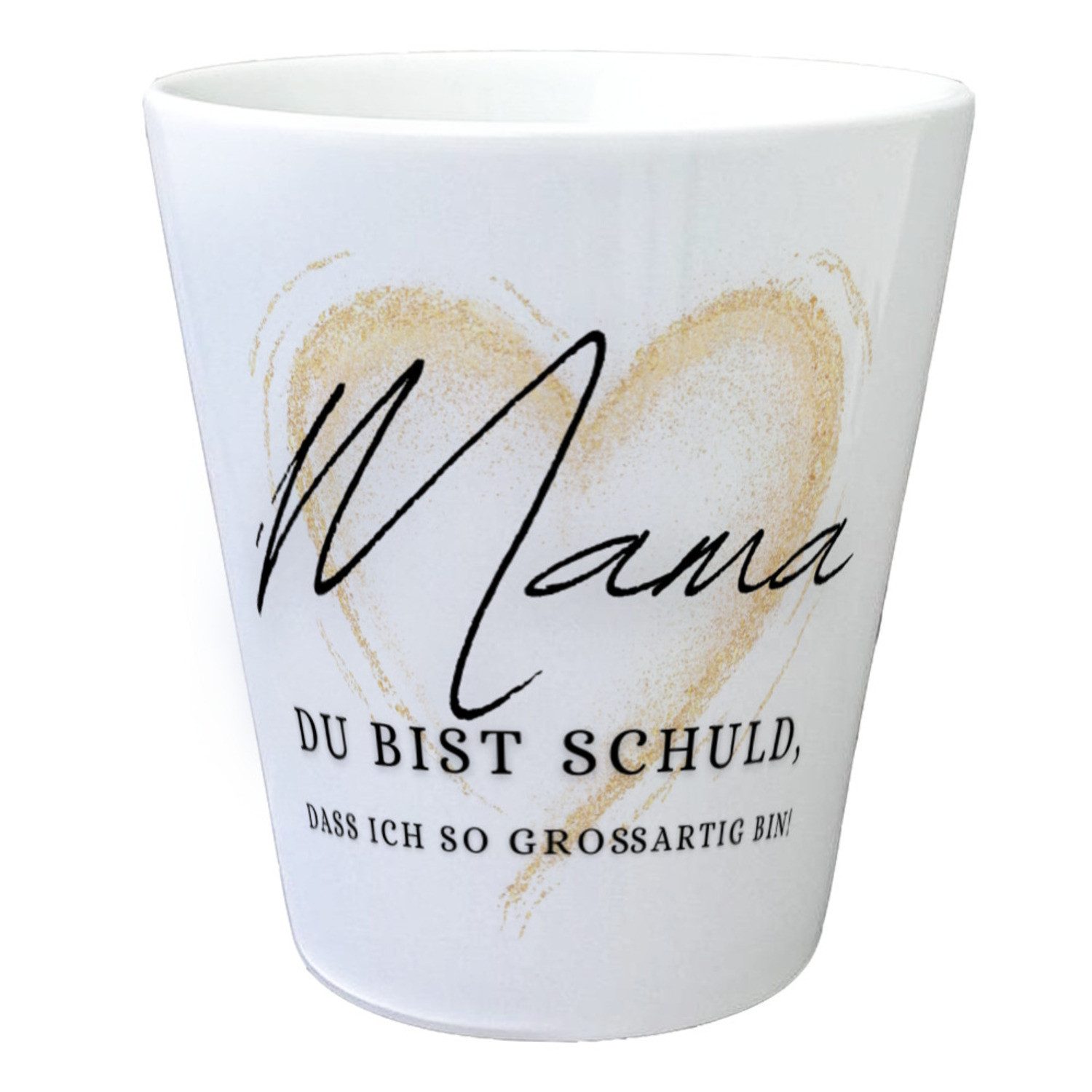 Blumentopf Herz Blumentopf mit Spruch Danke Mama für meine Großartigkeit