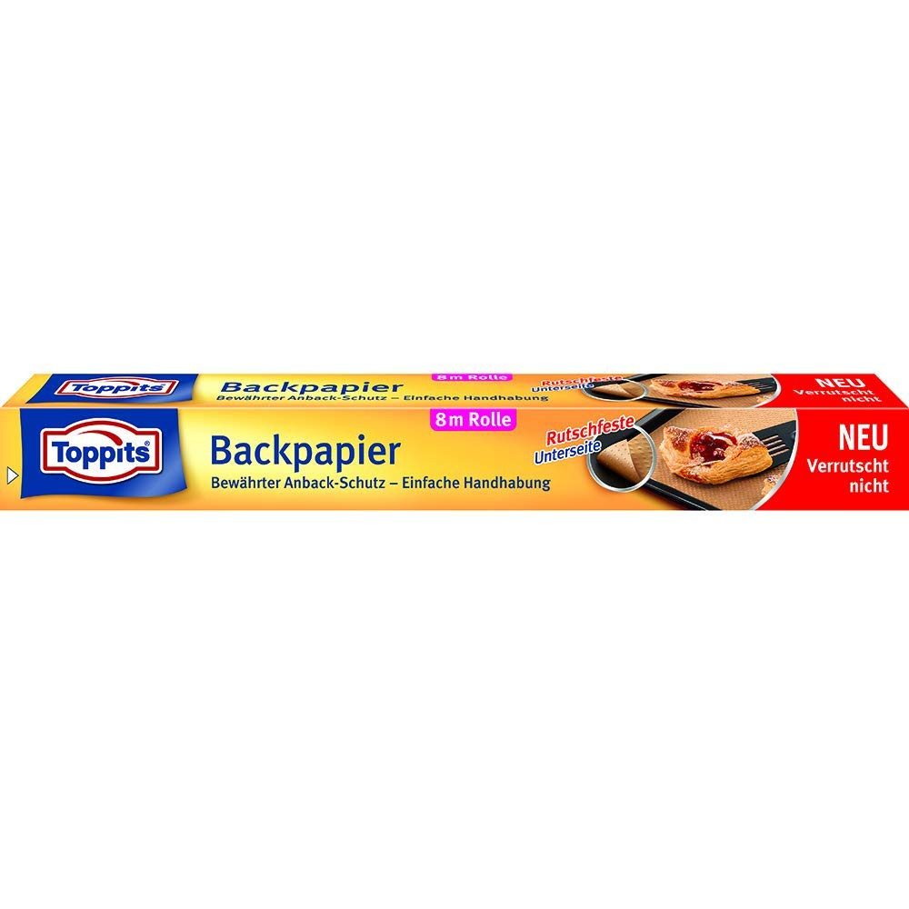 Toppits Backpapier Toppits Backpapier mit rutschfester Unterseite, 1 x 8 m Rolle, Braun