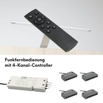 kalb 4-Kanal-Funkfernbedienung für 12V LED Beleuchtung dimmbar max. 60W Wandtaster