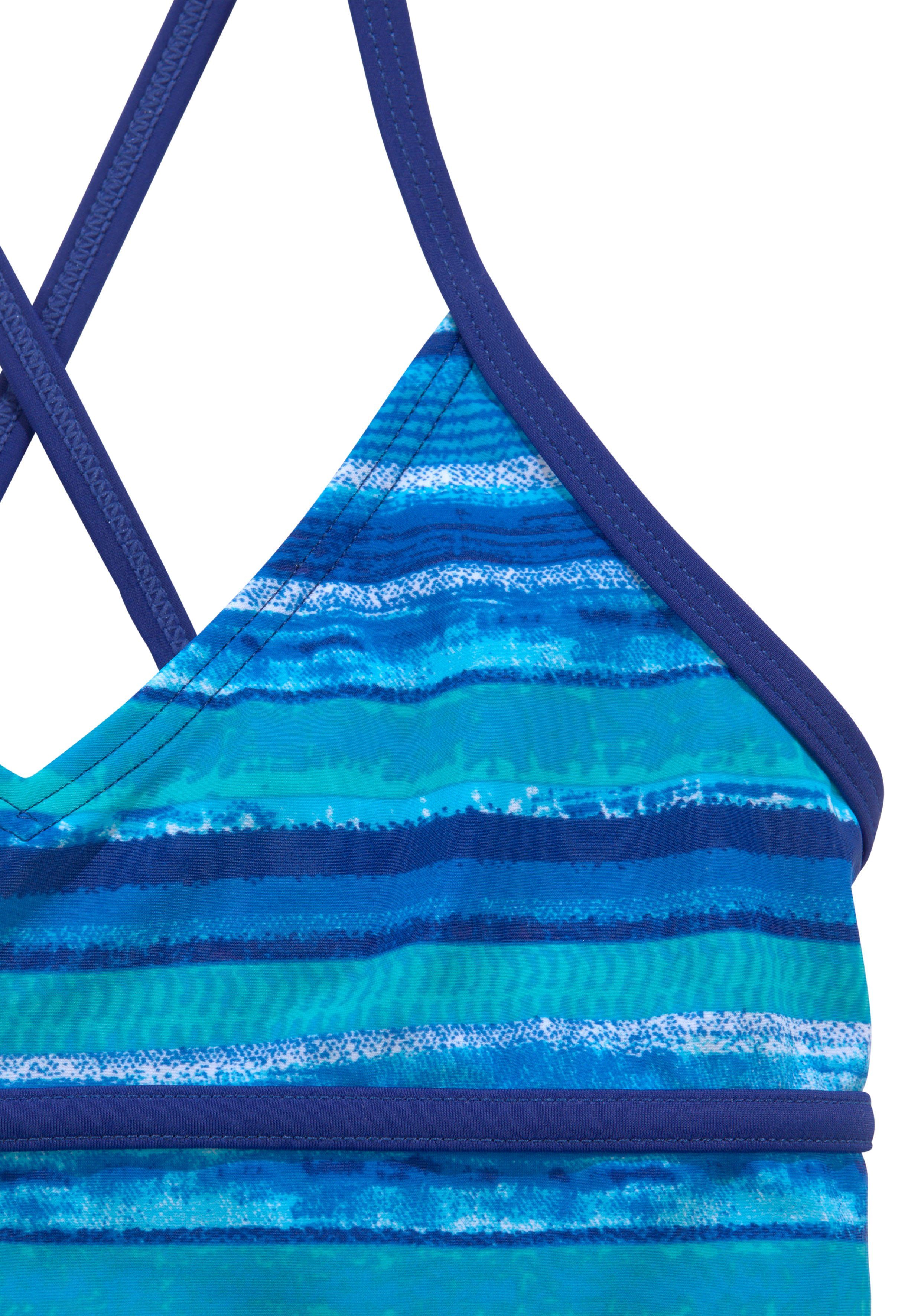 Buffalo Tankini May knalligem mit Streifendruck Kids aqua-blau