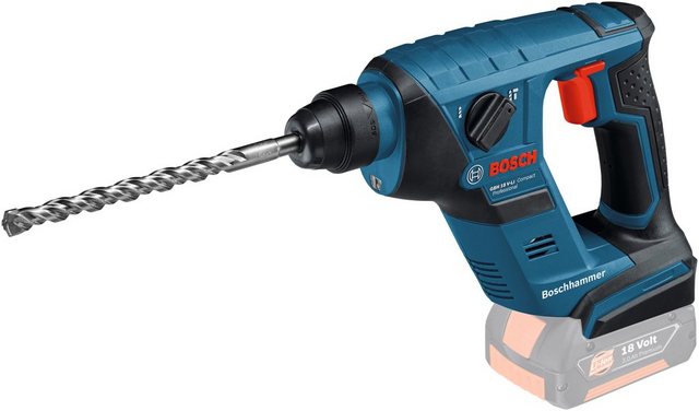 Bosch Professional Bosch GBH 18 V-LI Compact Professional Akku-Bohrhammer 18 V, ohne Akku u. Ladegerät, Solo Version im Karton