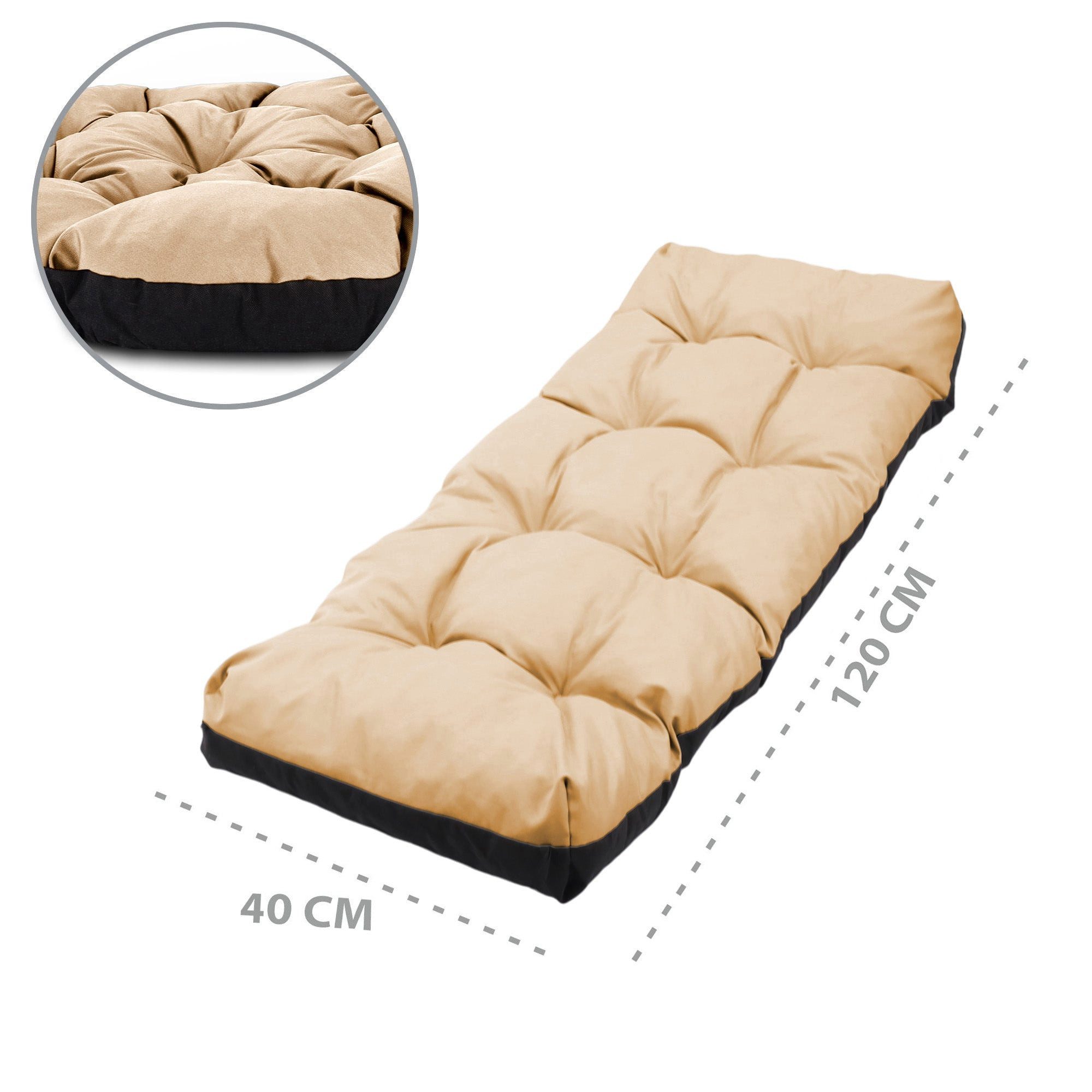 Amazinggirl Palettenkissen Bankauflage 120x40 cm - Hollywoodschaukel Stuhlkissen Outdoor Polster