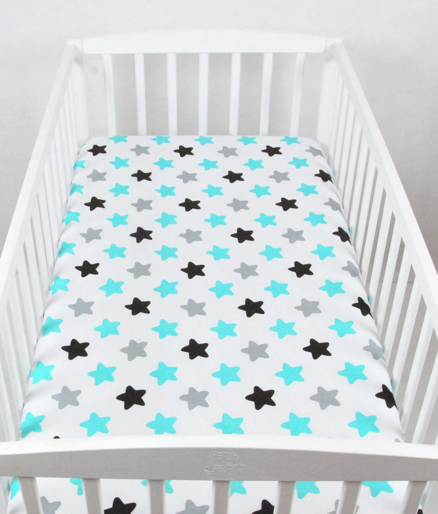 Spannbettlaken SPANNBETTLAKEN 70x140 Spannbetttuch Baumwolle Kinder Baby Babybett, BabyLux, 98. Sterne