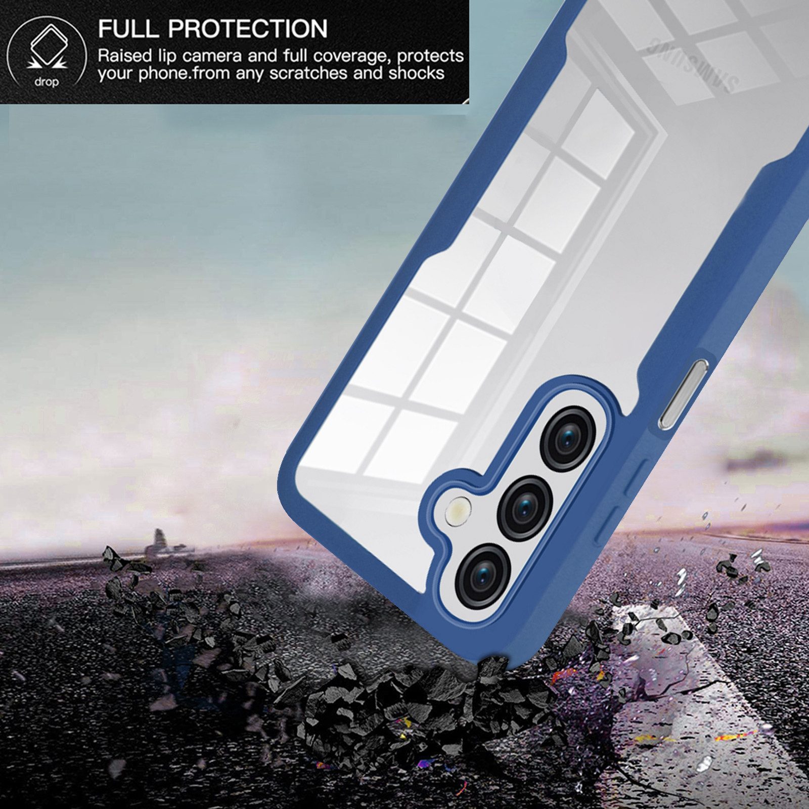betterfon Handyhülle für Samsung Galaxy A26 2-teiliges 360° TPU Schutzcase, Rundumschutz mit integrierter Displayabdeckung und klarer Sicht – Bild 4 von 5