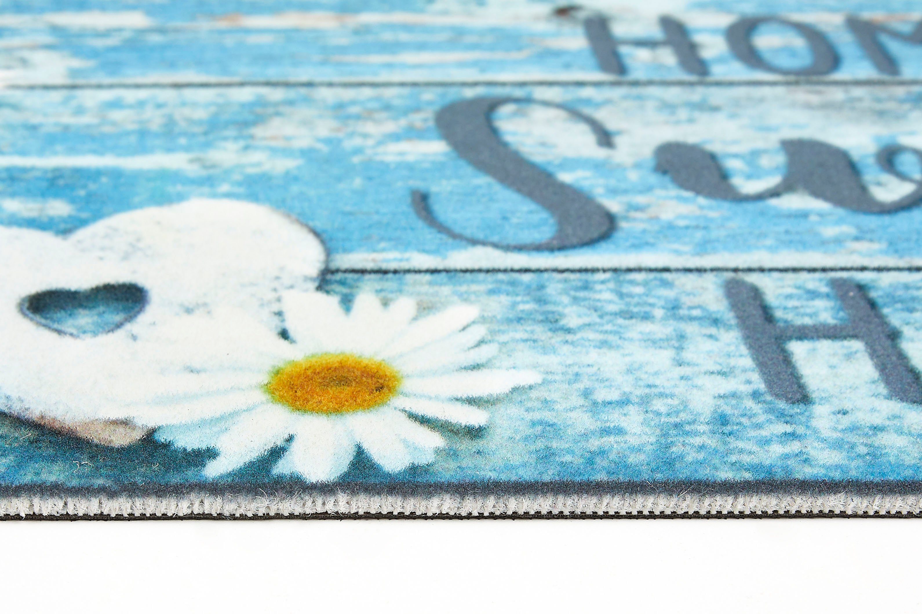 Fußmatte Modern, Andiamo, rechteckig, Höhe: verschiedene Sweet geeignet und Outdoor Home Schmutzfangmatte, In- Home Motive, 6,5 blau, mm