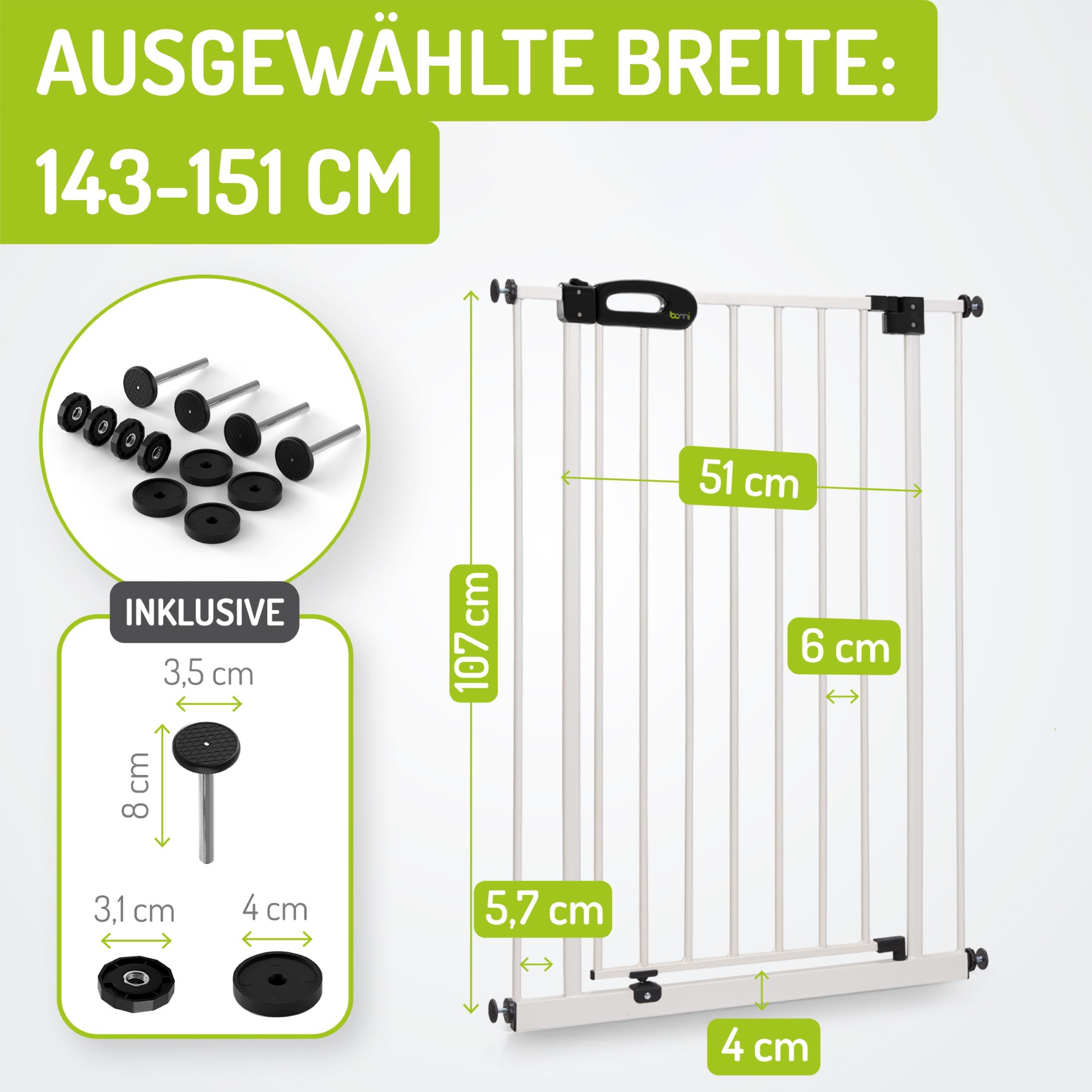 BOMI Türschutzgitter Kinderschutzgitter Extra Hoch Merle günstig online kaufen