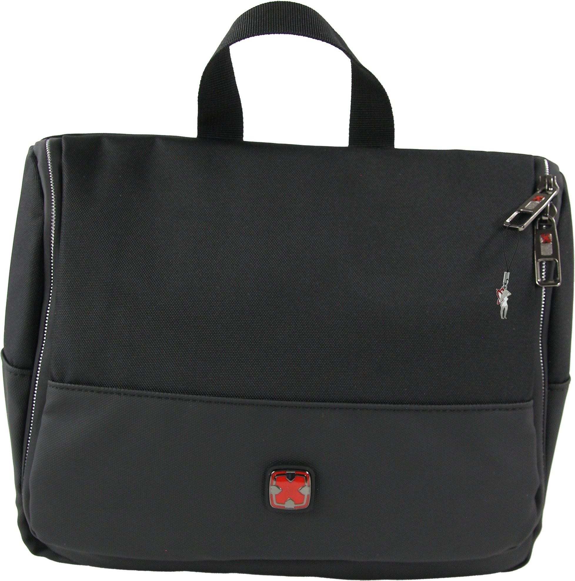 Travel N Meet Kosmetiktasche Travel N Meet Kosmetiktasche Polyester (Kosmetiktasche, Kosmetiktasche), Herren Kosmetiktasche Polyester, schwarz ca. 23cm hoch