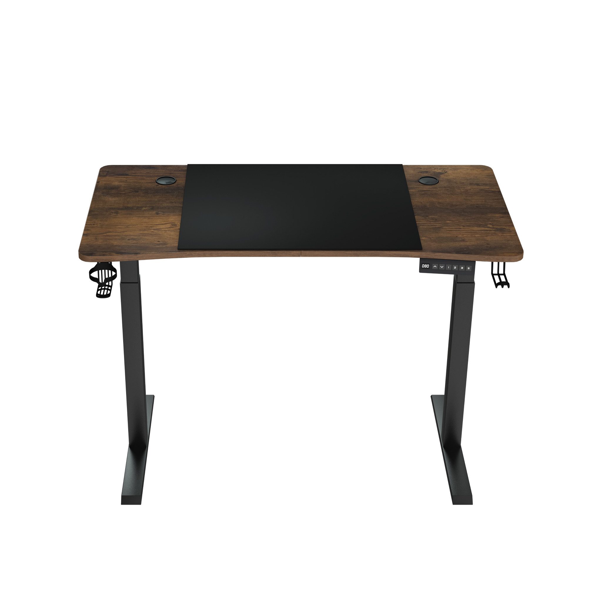 FIVMEN Schreibtisch Höhenverstellbar Stehschreibtisch Computertisch Gaming Tisch, Bürotisch Studien-Laptoptisch mit Tray und Kopfhörerhaken