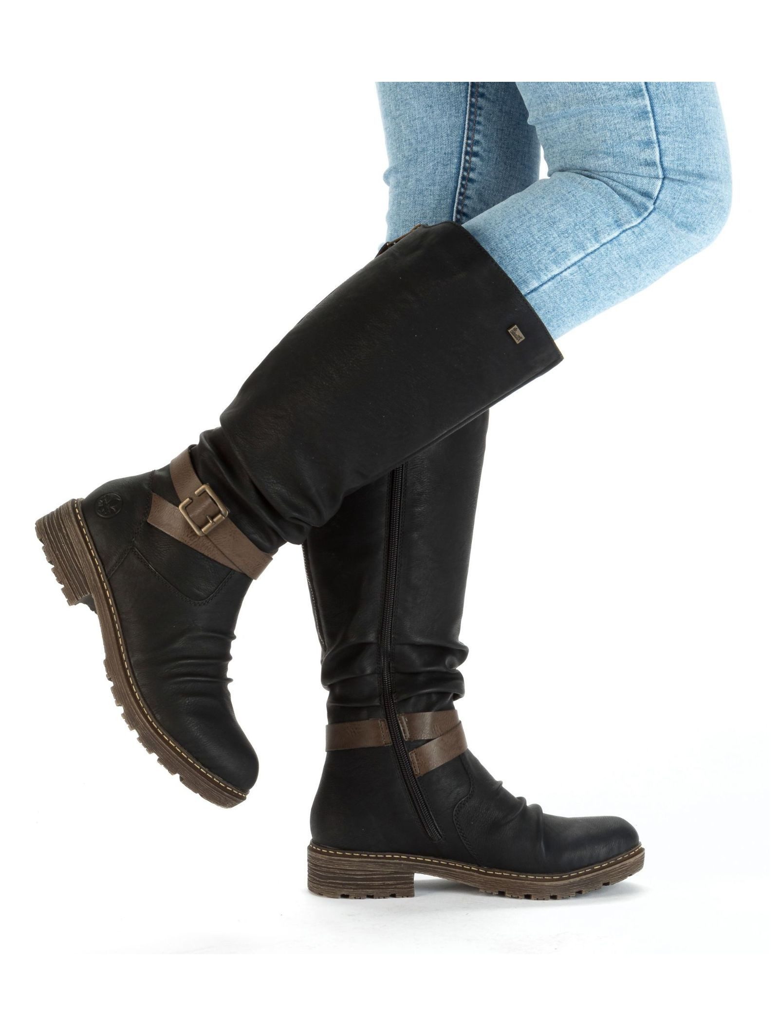 Rieker Rieker Stiefel Lederimitat Bikerboots