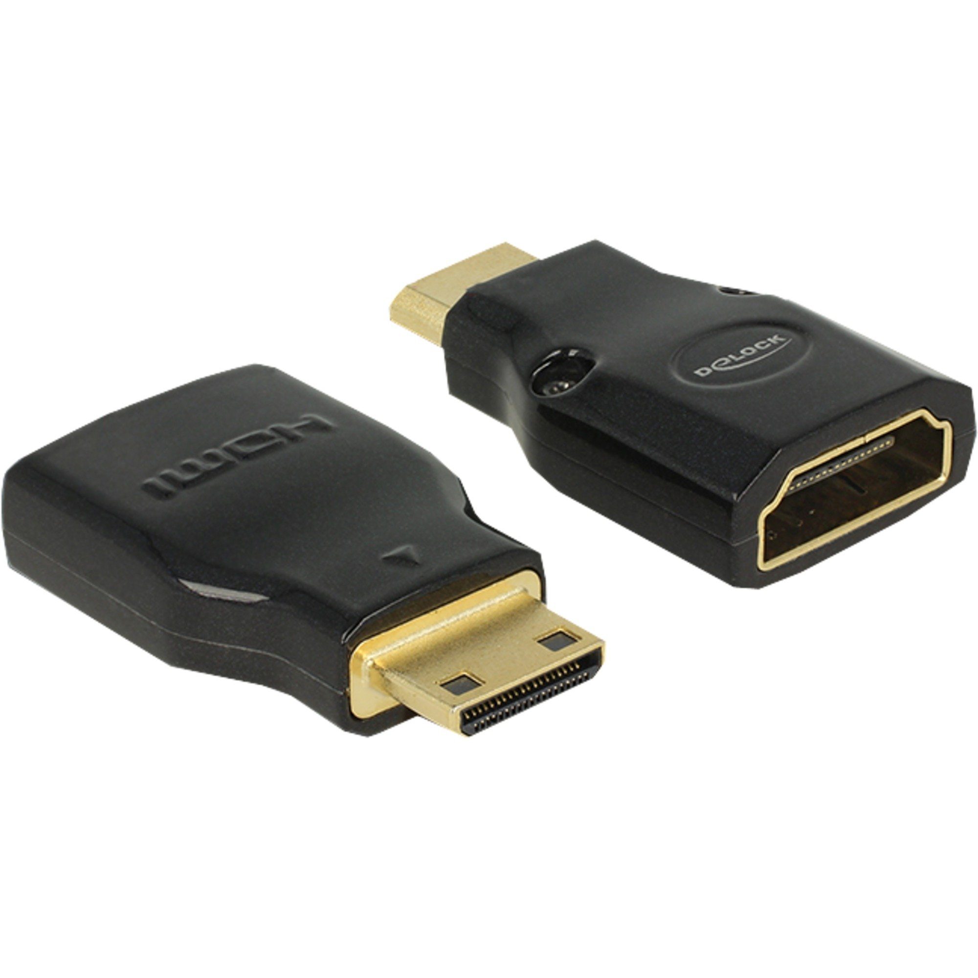 Delock DeLOCK mini HDMI-C 4K, Video-Adapter Stecker Buchse > Audio- HDMI-A &