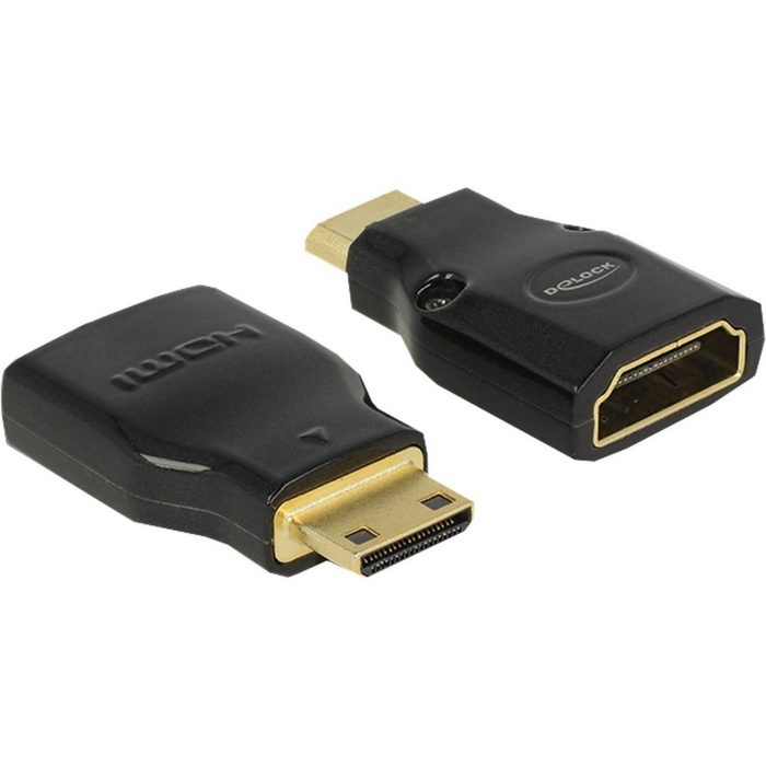 Delock mini HDMI-C Stecker > HDMI-A Buchse 4K Audio- & Video-Adapter
