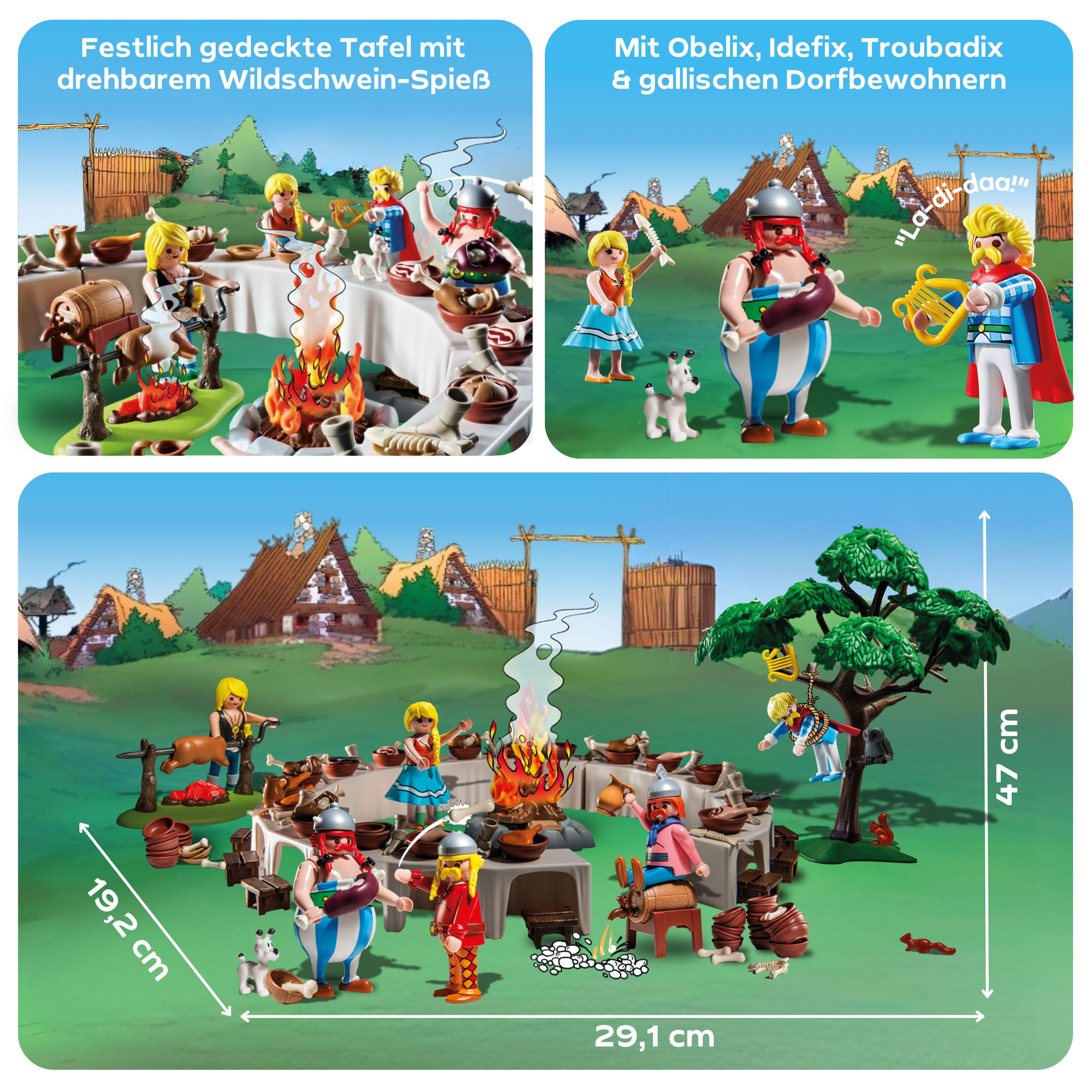 Playmobil® Asterix: Das Dorfbankett (71827), Playmobil Asterix Konstruktions-Spielset, (159 St), Made in Europe – Bild 4 von 5