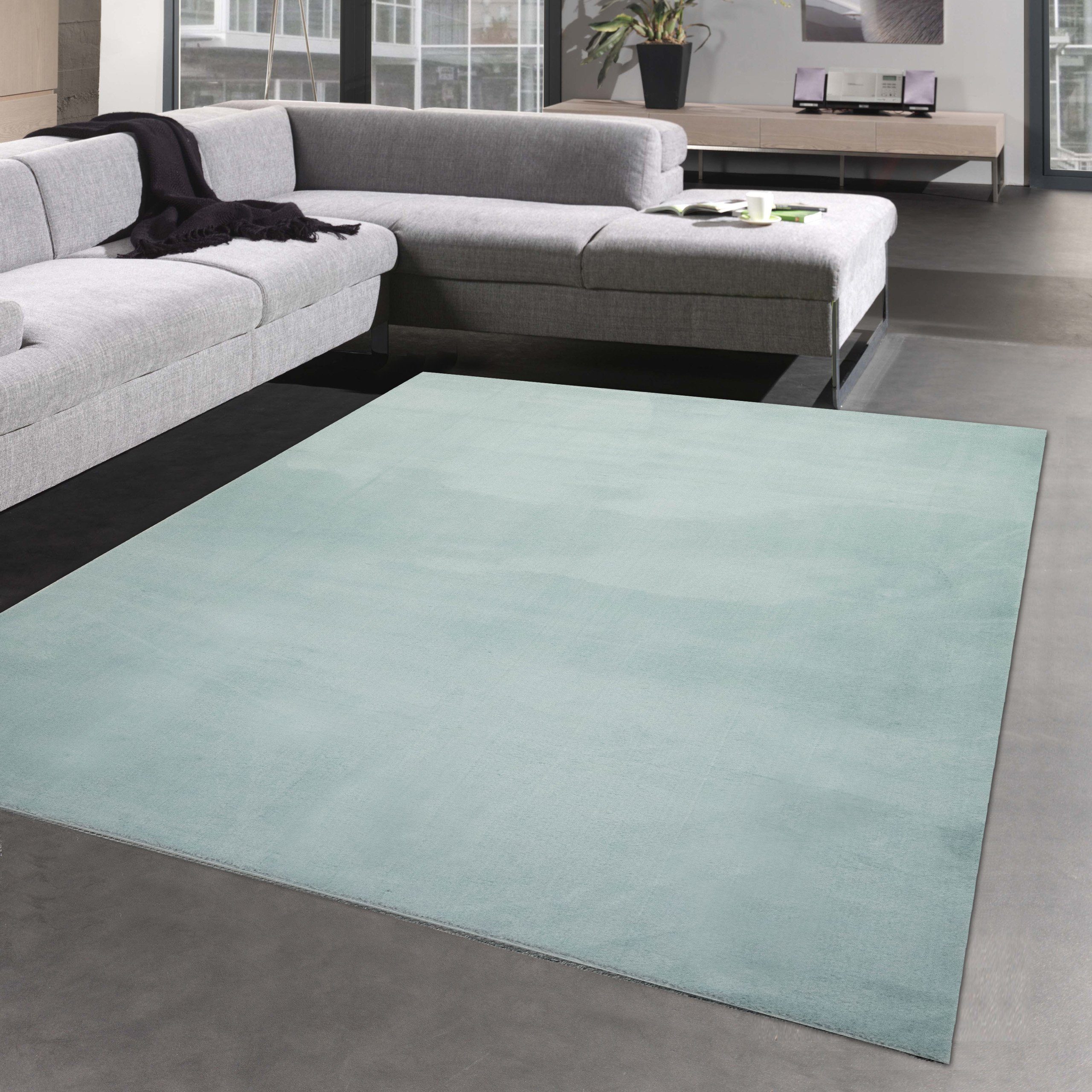 Carpetia Teppich Uni, rechteckig, Höhe: 16 mm, super soft & flauschig mit extra dichter Florstruktur