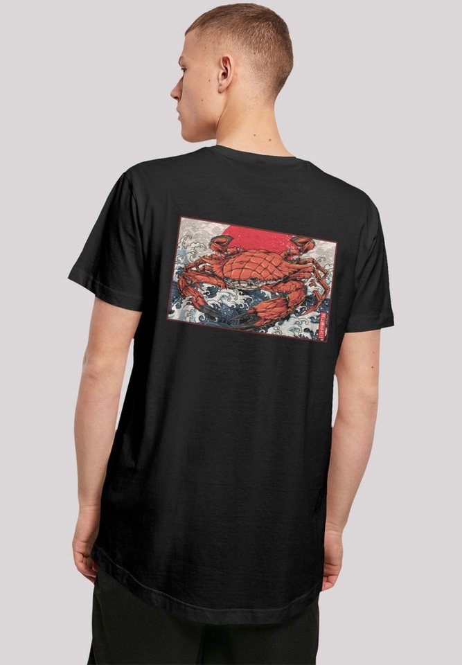 Sehr Print, Crab Baumwollstoff F4NT4STIC Japan T-Shirt hohem weicher Tragekomfort mit Welle