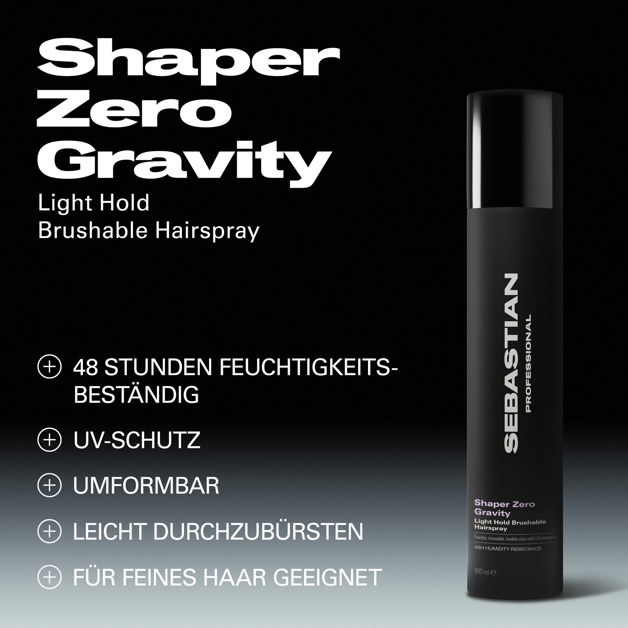 Sebastian Professional Haarpflege-Spray Shaper Zero, für glanzloses Haar, gegen Frizz, mit feuchtigkeitsspendender Pflege