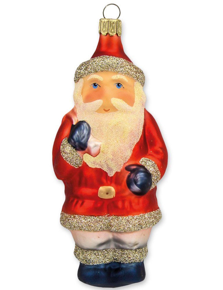 (1-tlg), Anhänger 10cm - Rot aus Glasdesign Thüringer Glas Glas Figur Weihnachtsbaum Weihnachtsmann Christbaumschmuck aus
