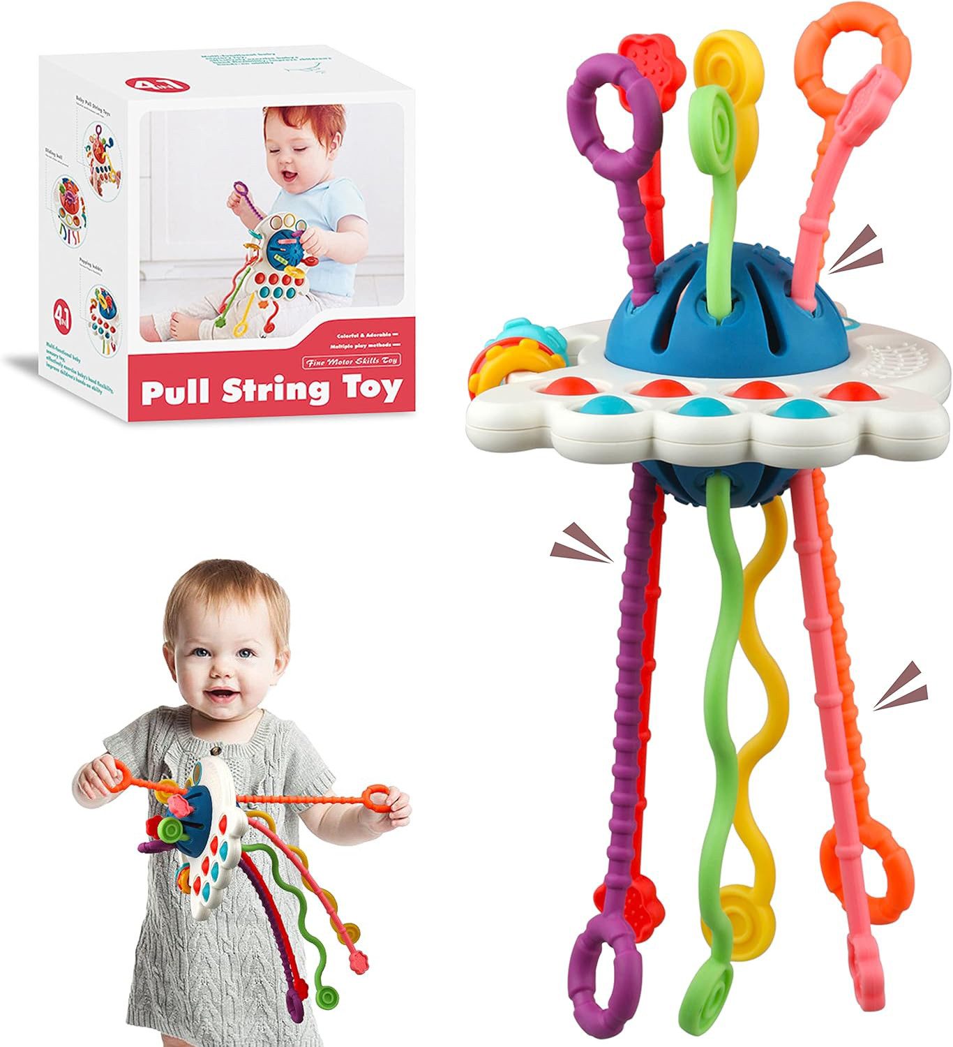 RWEUOQ Lernspielzeug Montessori Spielzeug Pull String günstig online kaufen