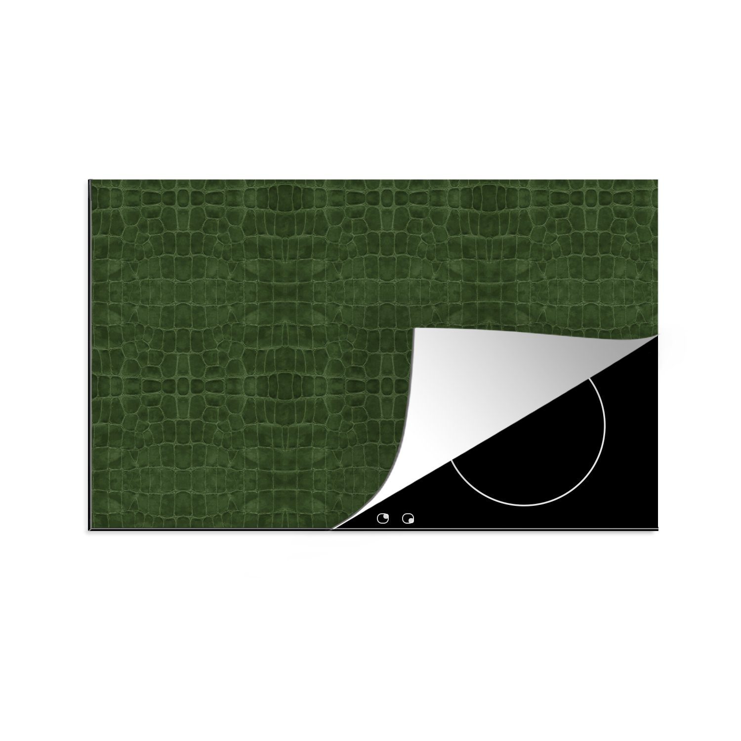 MuchoWow Herdblende-/Abdeckplatte Induktionsschutz - Leder - Struktur - Tiere, Vinyl, (1 tlg), 81x52 cm, Induktionskochfeld Schutz für die küche, Ceranfeldabdeckung