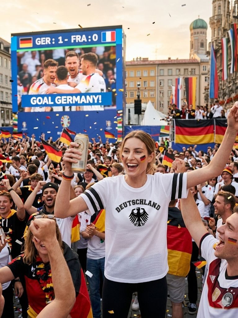 coole-fun-t-shirts Print-Shirt Deutschland Damen WM 2026 Fan T-Shirt Schwarz Weiß Oversize Mesh Trikot Deutschland Damen