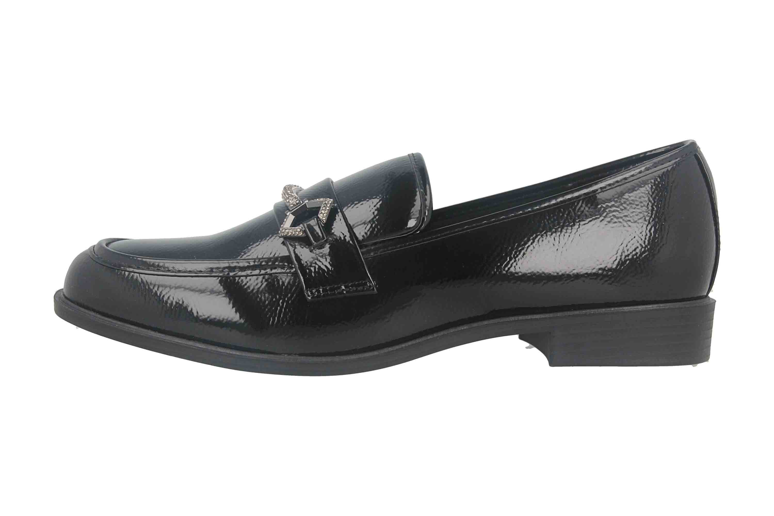 Fitters Footwear 2BB3711901 Doro Black Pat. Slipper
