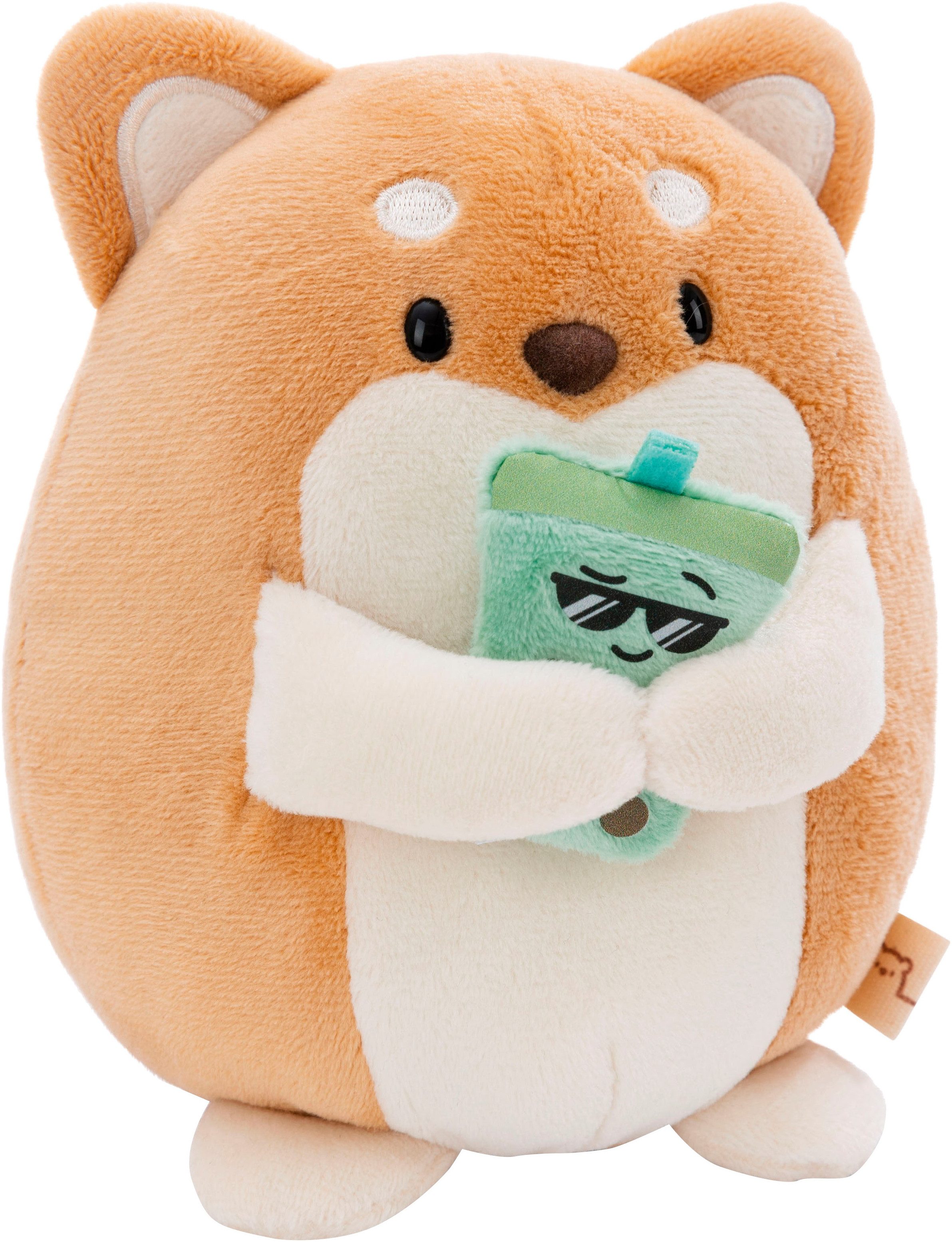 Nici Kuscheltier mymochi, Hund Hiro 27 cm mit Bubble Tea