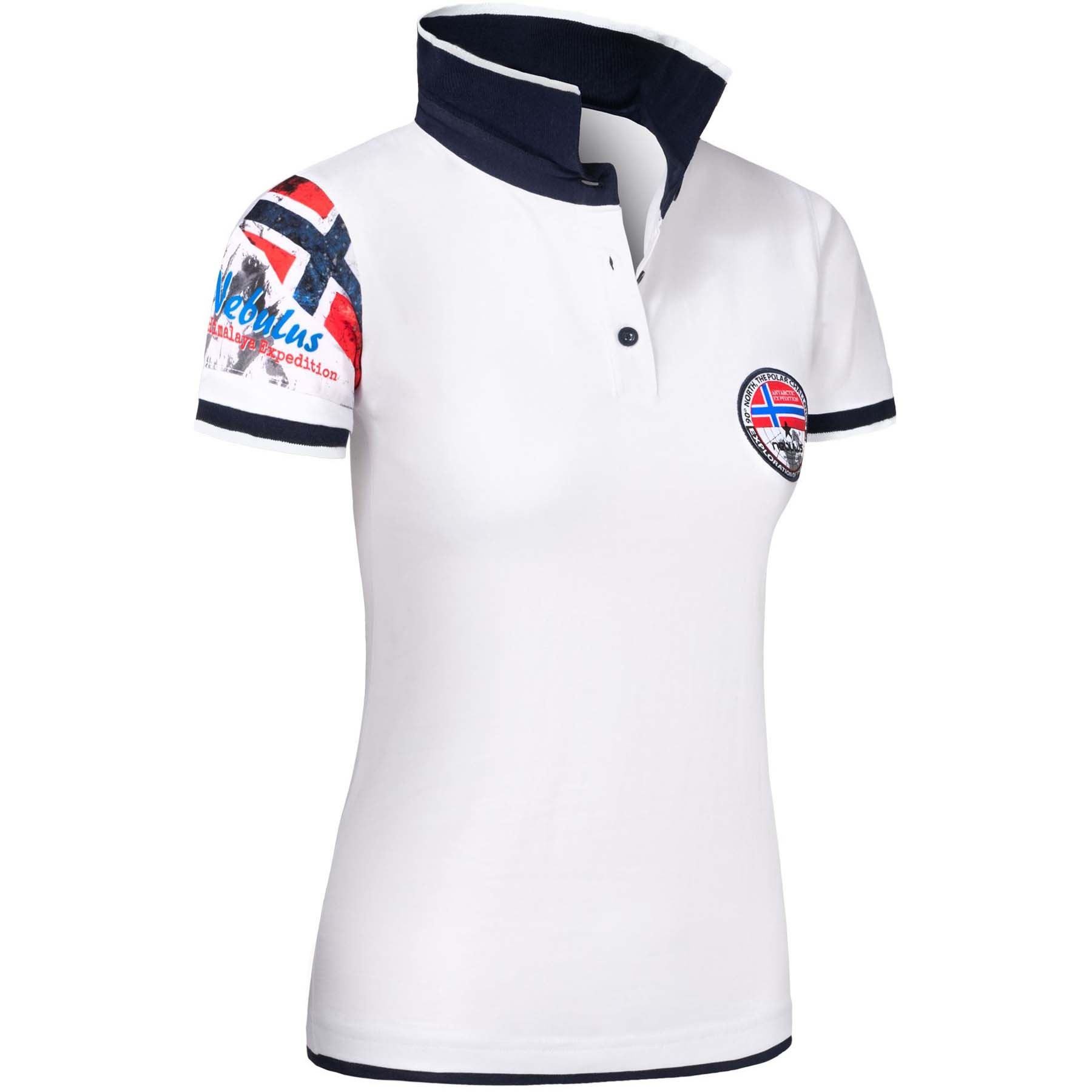 Nebulus Poloshirt PARAS, P4017 - Damen, weiß-navy, M/38