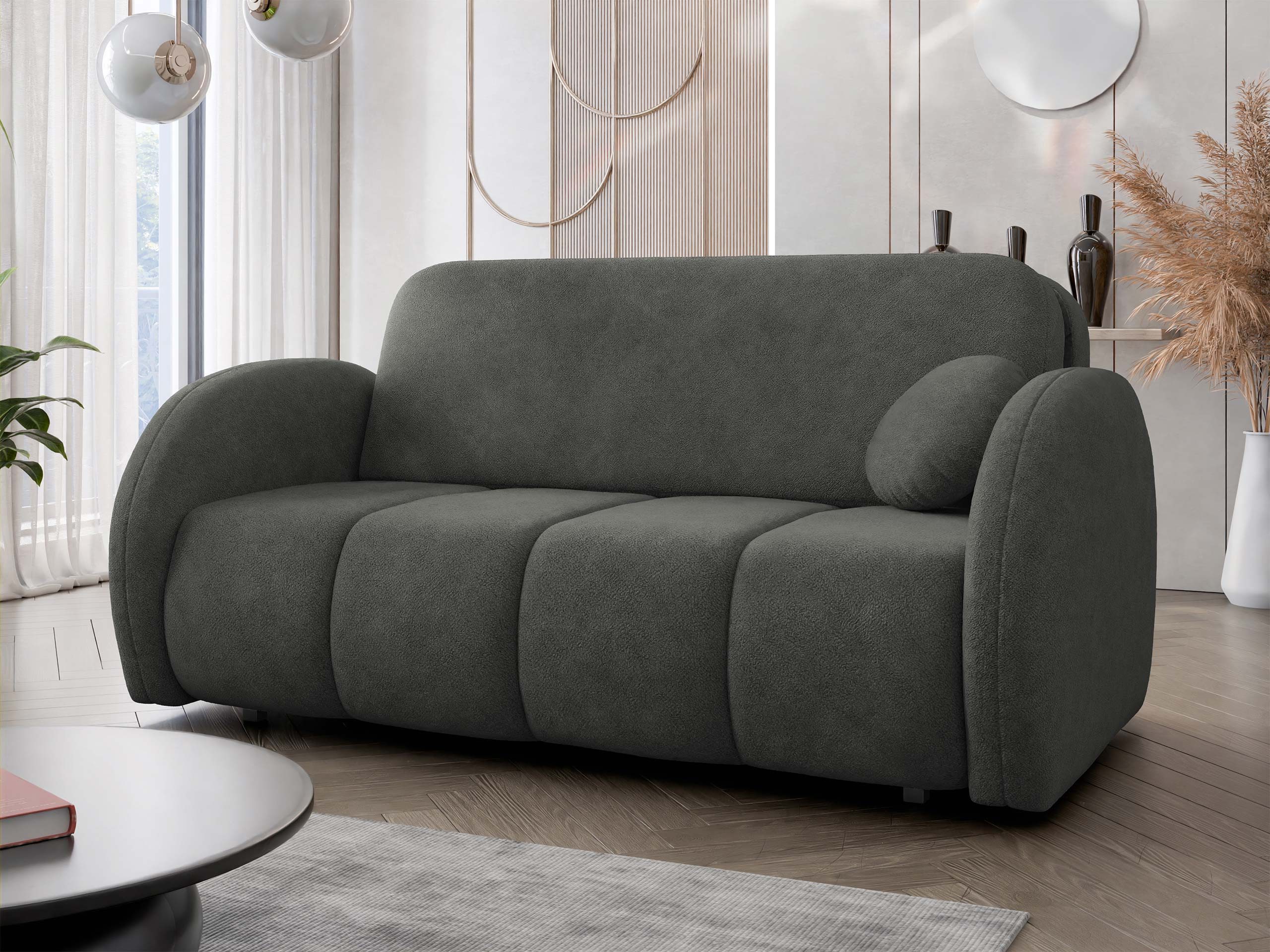 MIRJAN24 Schlafsofa Viva Comfy IV, mit Schlaffunktion und zwei Bettkästen, Dekokissen, Wellenfeder