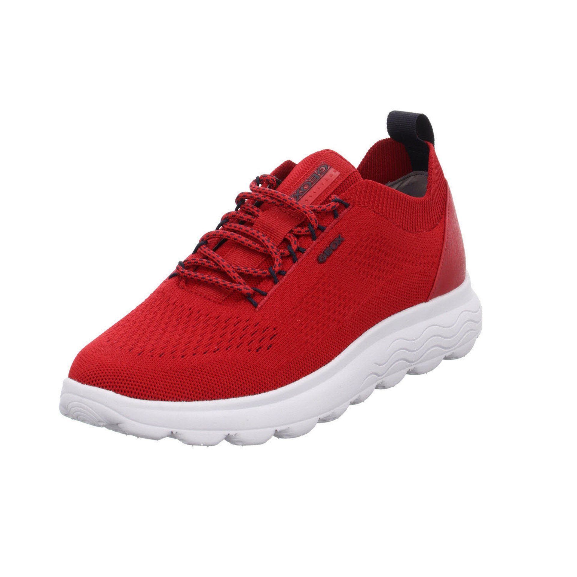 Schnürschuh Sneaker Leder-/Textilkombination Herren RED Schuhe Sherica Sneaker Geox