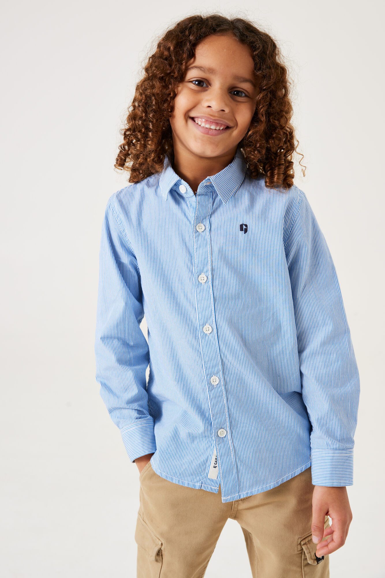 Garcia Langarmhemd im feinen Streifendesign