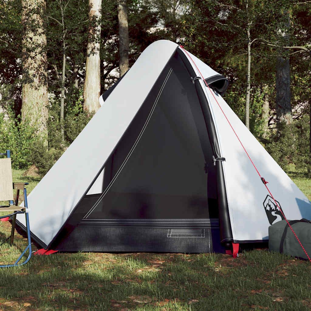 furnicato Faltzelt Campingzelt Kuppel 267x154x117 cm Weiß, (1 tlg), Wetterfestes Familienzelt mit E-Anschluss und integrierten Netzwänden