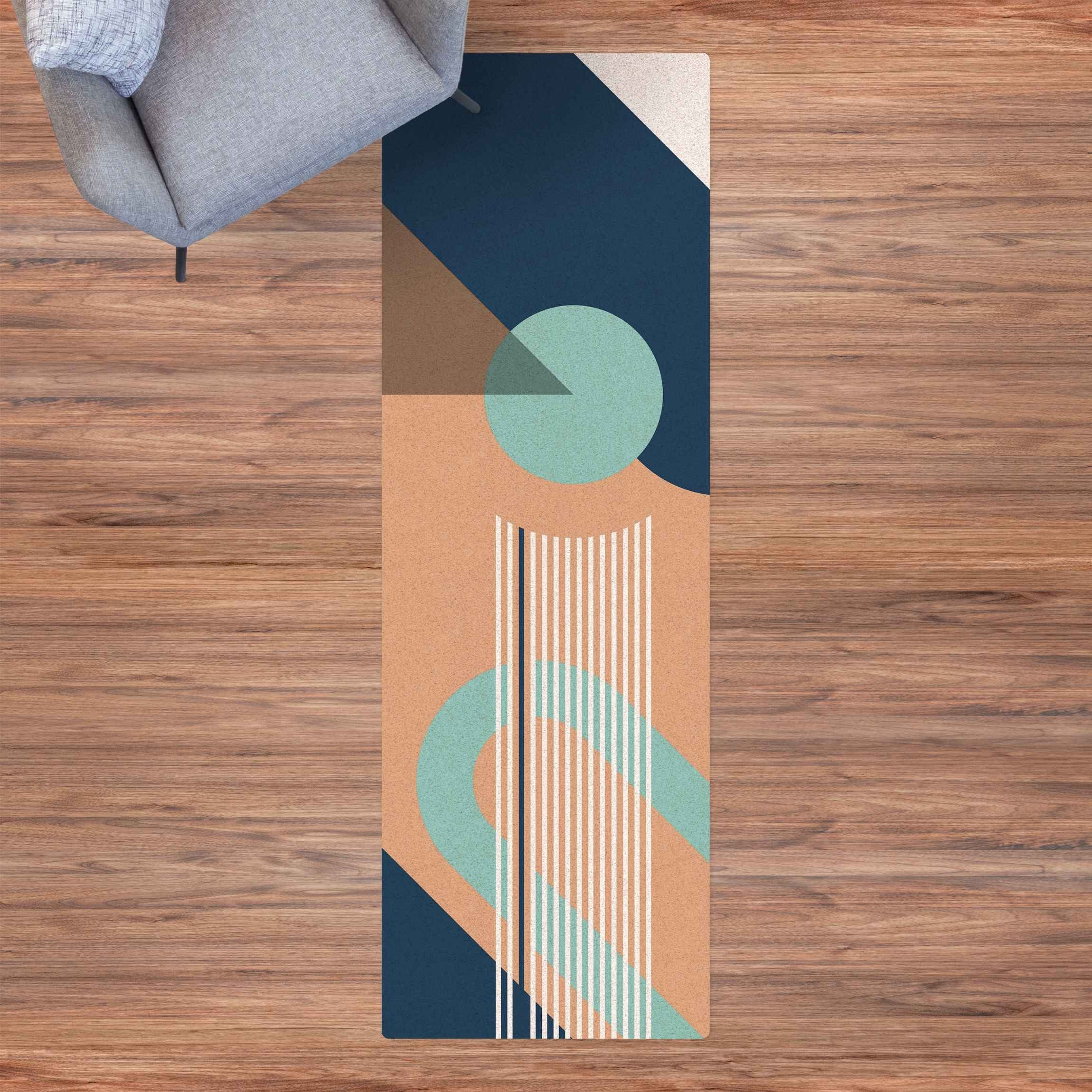 Bilderdepot24 Läufer Kork Teppich Wohnzimmer Schlafzimmer Flur lang modern günstig online kaufen