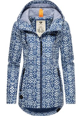 Ragwear Outdoorjacke Zuzka Ikat stylische Übergangsjacke mit großer Kapuze