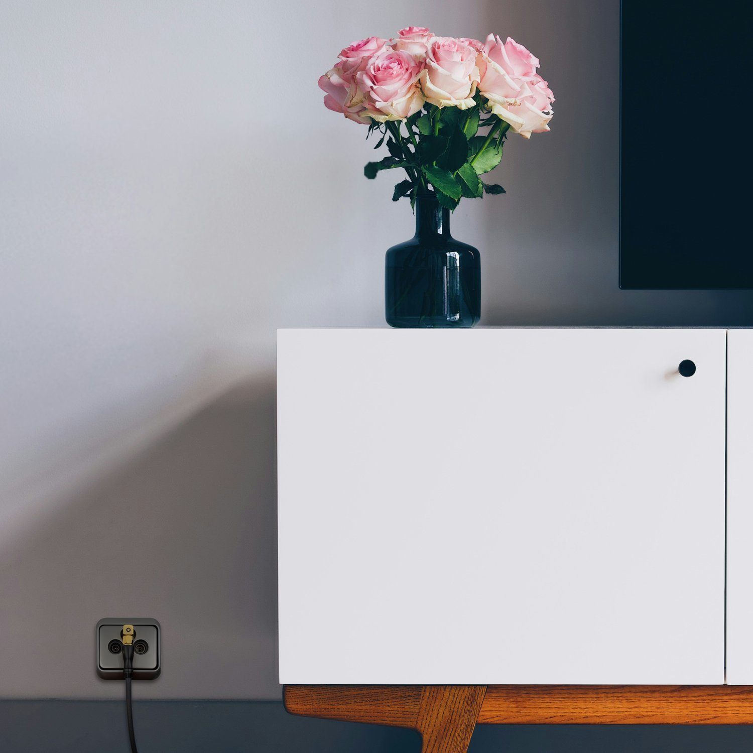 OEHLBACH Antenna F-AD 90 Winkeladapter F-Stecker 2 Stück Audio- & Video-Adapter Antennen F-Stecker 90° zu Antenne F-Buchse, Vollmetall, Perfekte Kontaktsicherheit