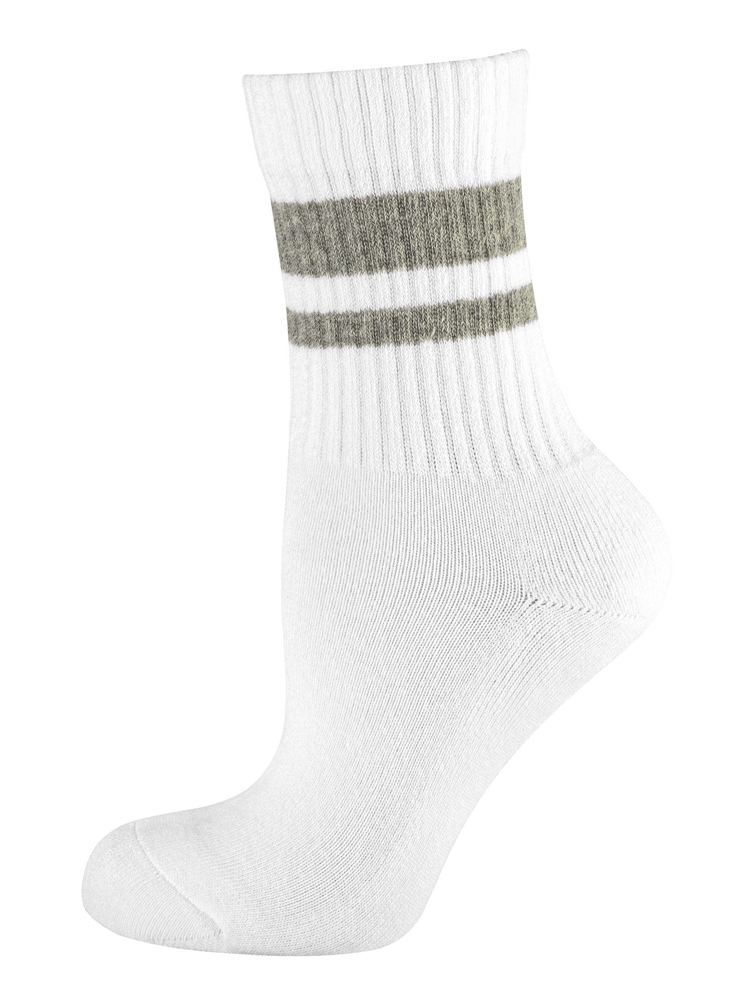 (3-Paar) Sport Freizeitsocken Socken Die Nur weiß/grau/schwarz