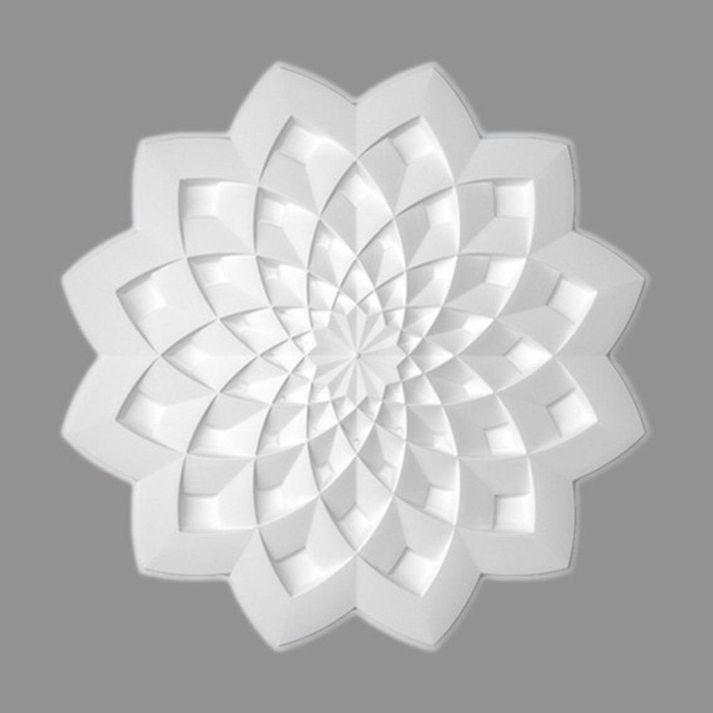 Weiß Polystyrol, Stuckrosette, mm, 631 PROVISTON Wanddekoobjekt Durchmesser